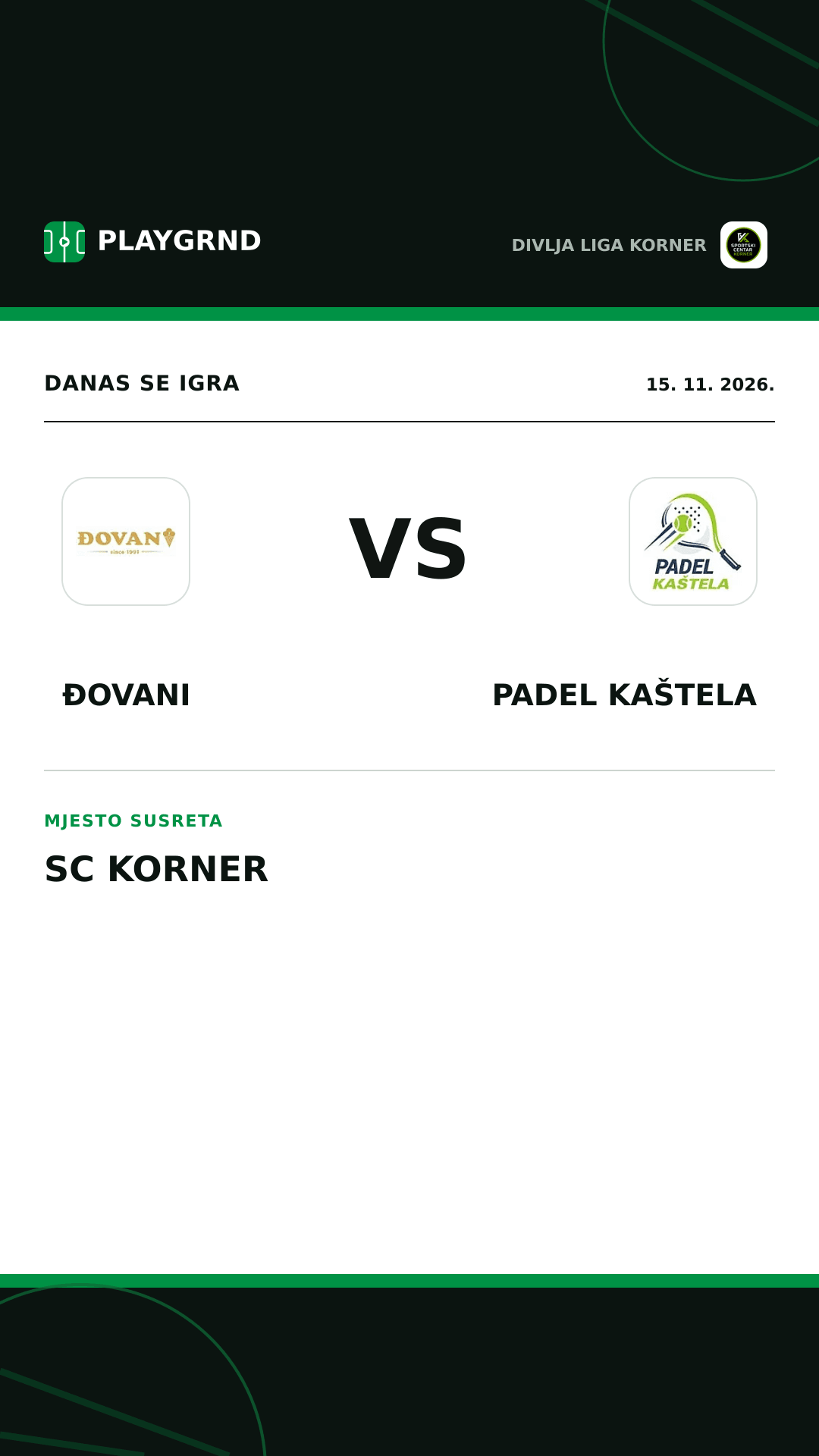 Instagram slika: Đovani vs Padel Kaštela