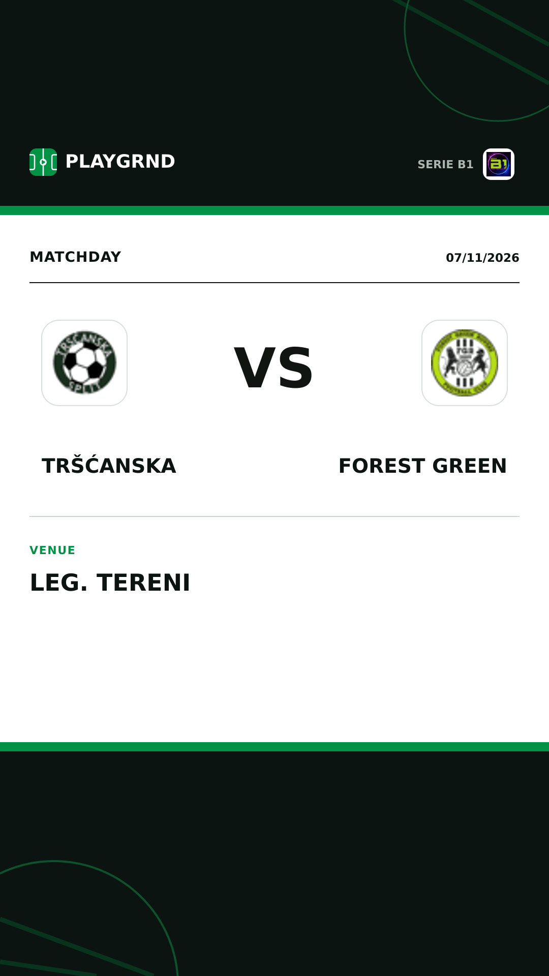 Instagram artwork: Tršćanska vs Forest Green