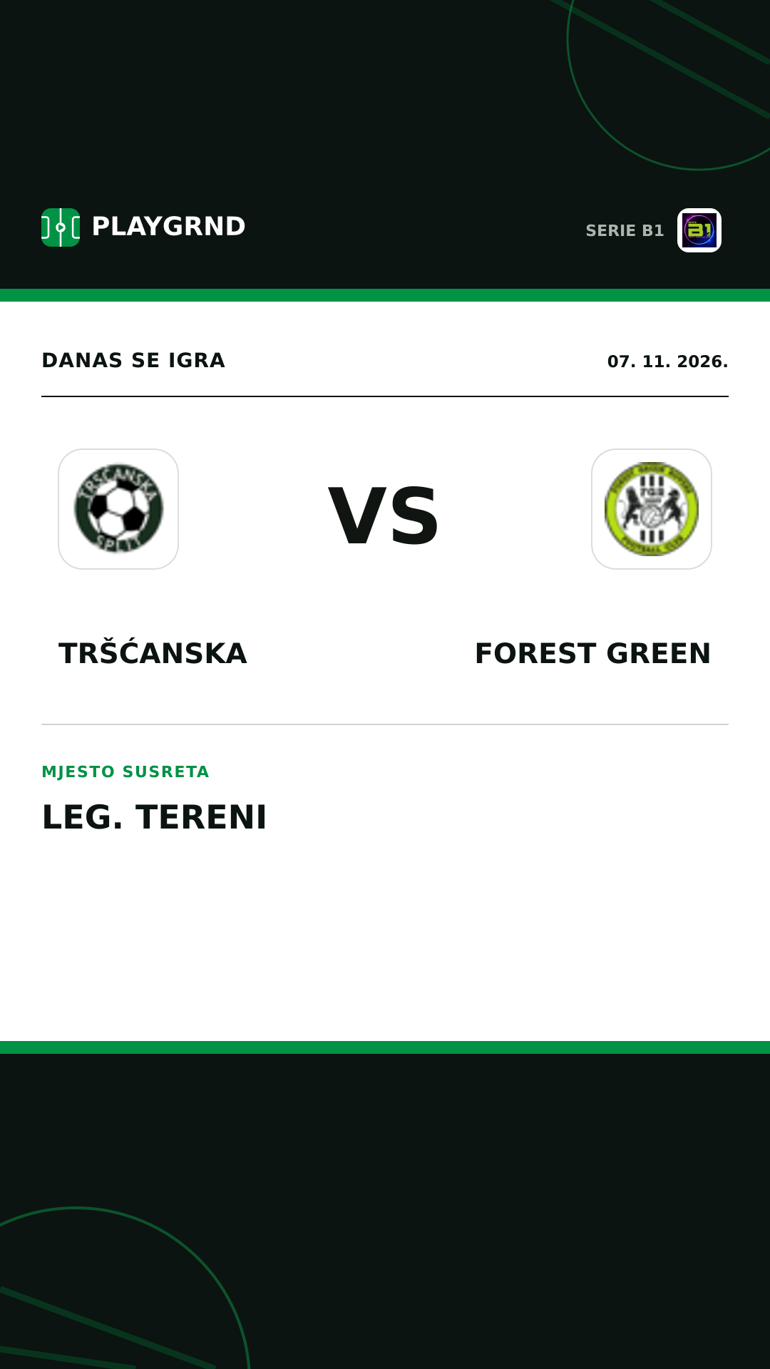 Instagram slika: Tršćanska vs Forest Green