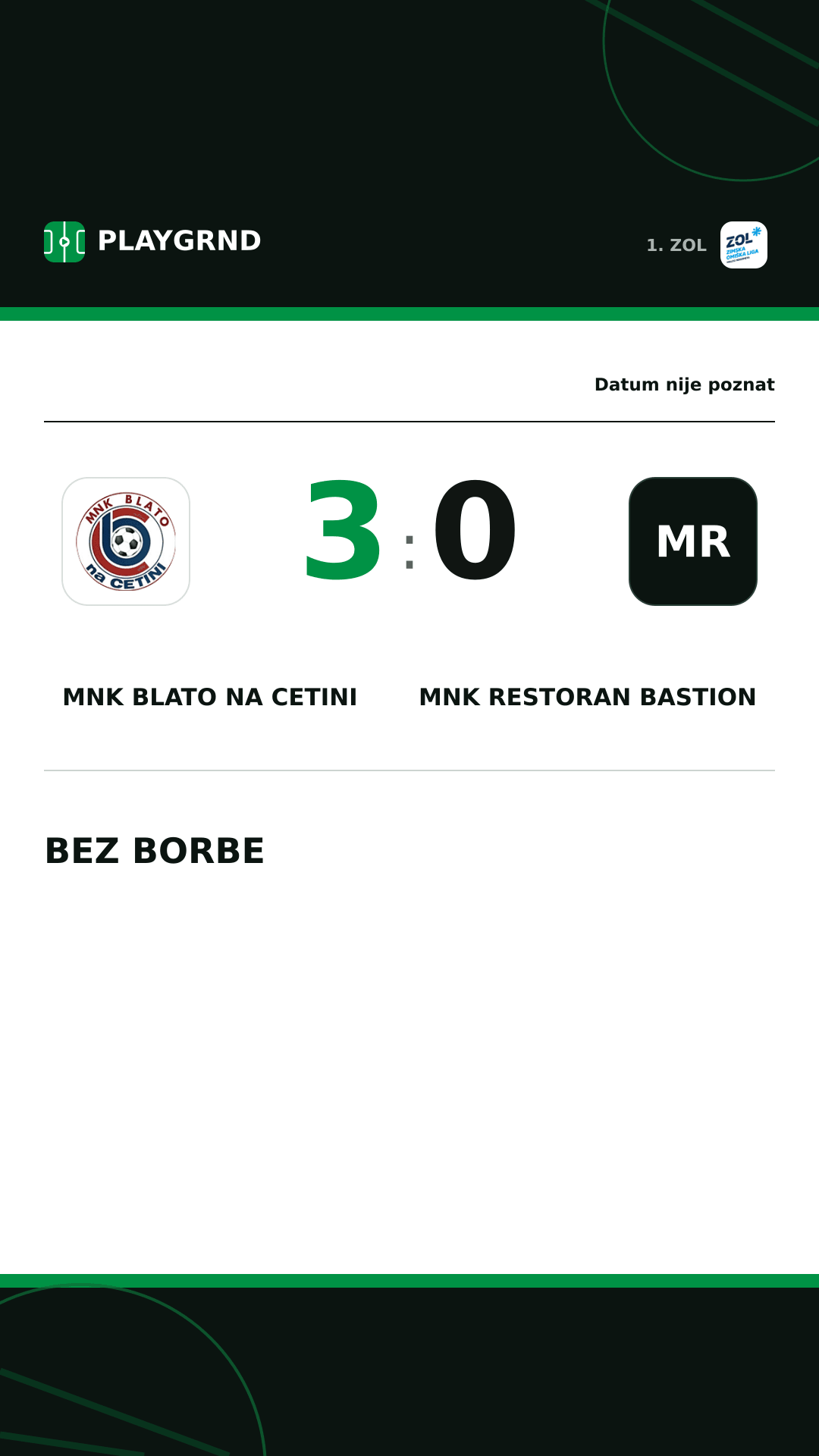 Instagram slika: MNK Blato na Cetini 3:0 MNK Restoran Bastion