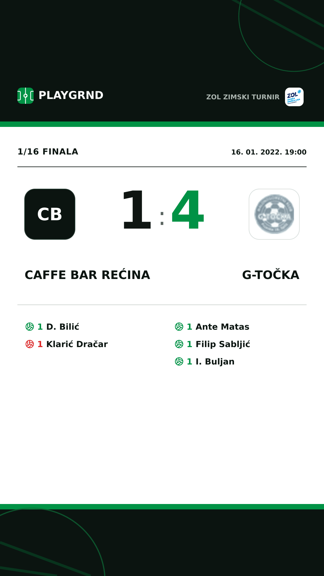 Instagram slika: Caffe bar Rećina 1:4 G-točka