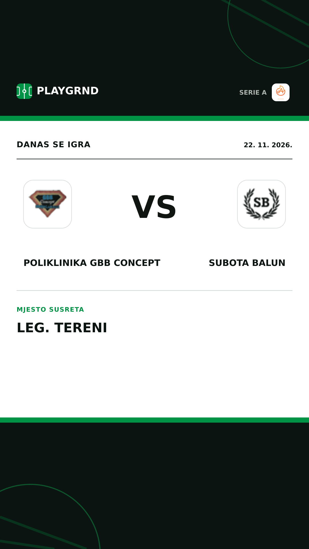 Instagram slika: Poliklinika Gbb Concept vs Subota Balun