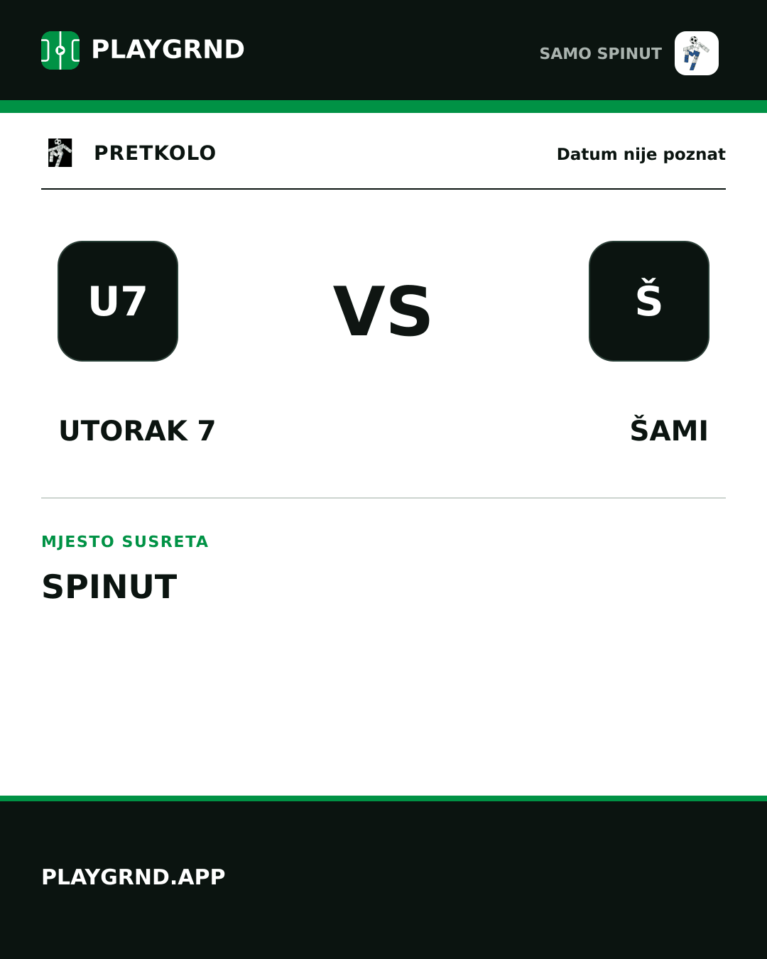 Instagram slika: Utorak 7 vs ŠAMI