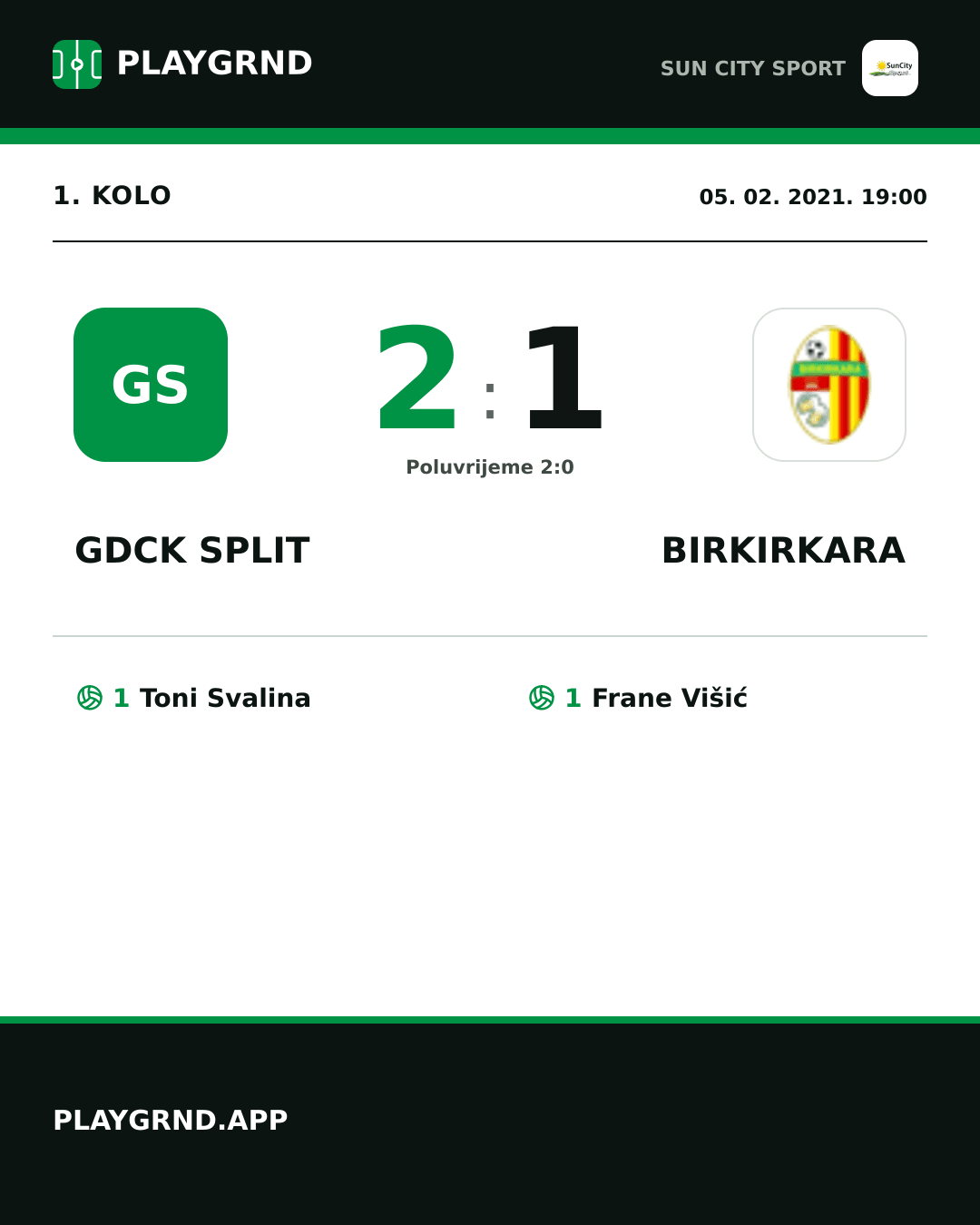 Instagram slika: Gdck Split 2:1 Birkirkara