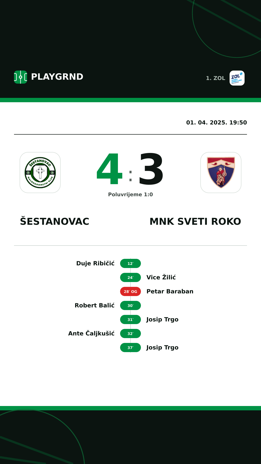 Instagram slika: Šestanovac 4:3 MNK Sveti Roko