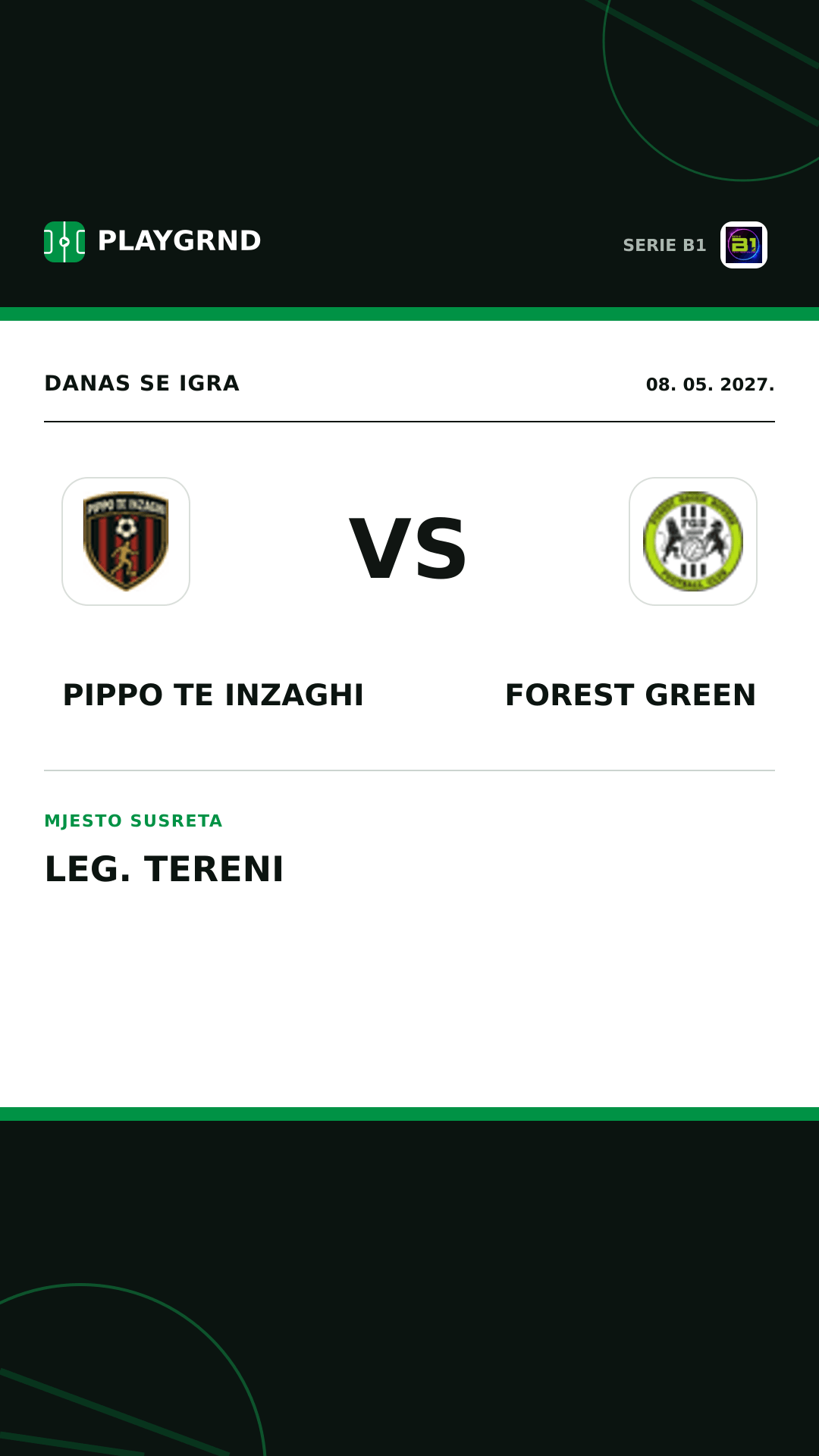 Instagram slika: Pippo TE Inzaghi vs Forest Green