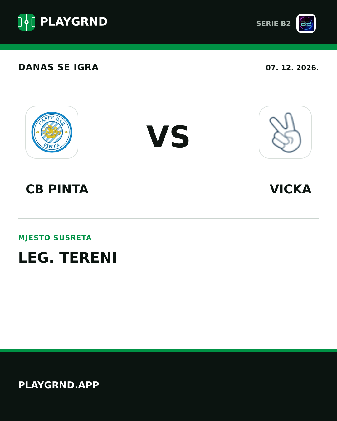 Instagram slika: CB Pinta vs Vicka