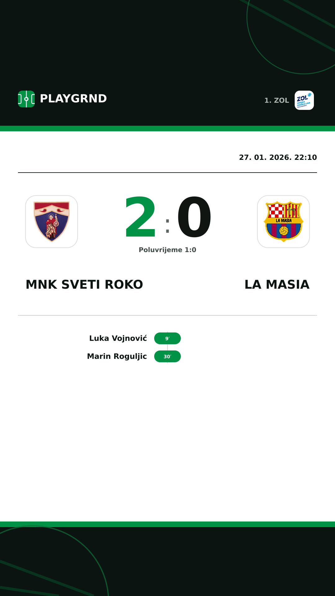 Instagram slika: MNK Sveti Roko 2:0 La Masia