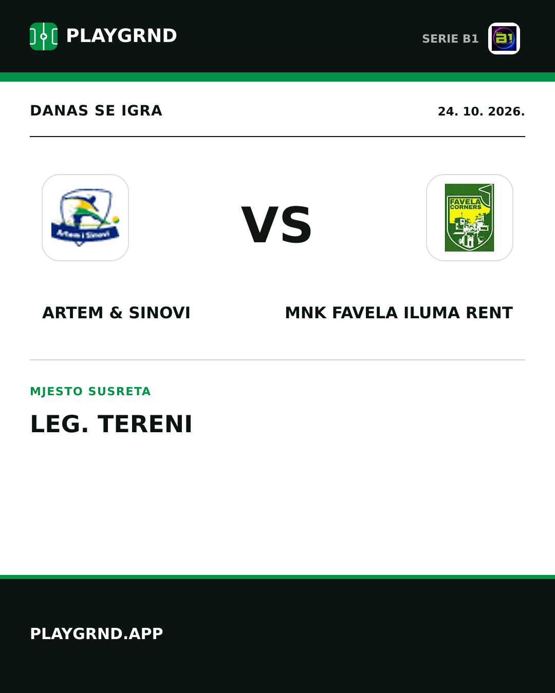 Instagram slika: Artem & Sinovi vs MNK Favela Iluma Rent