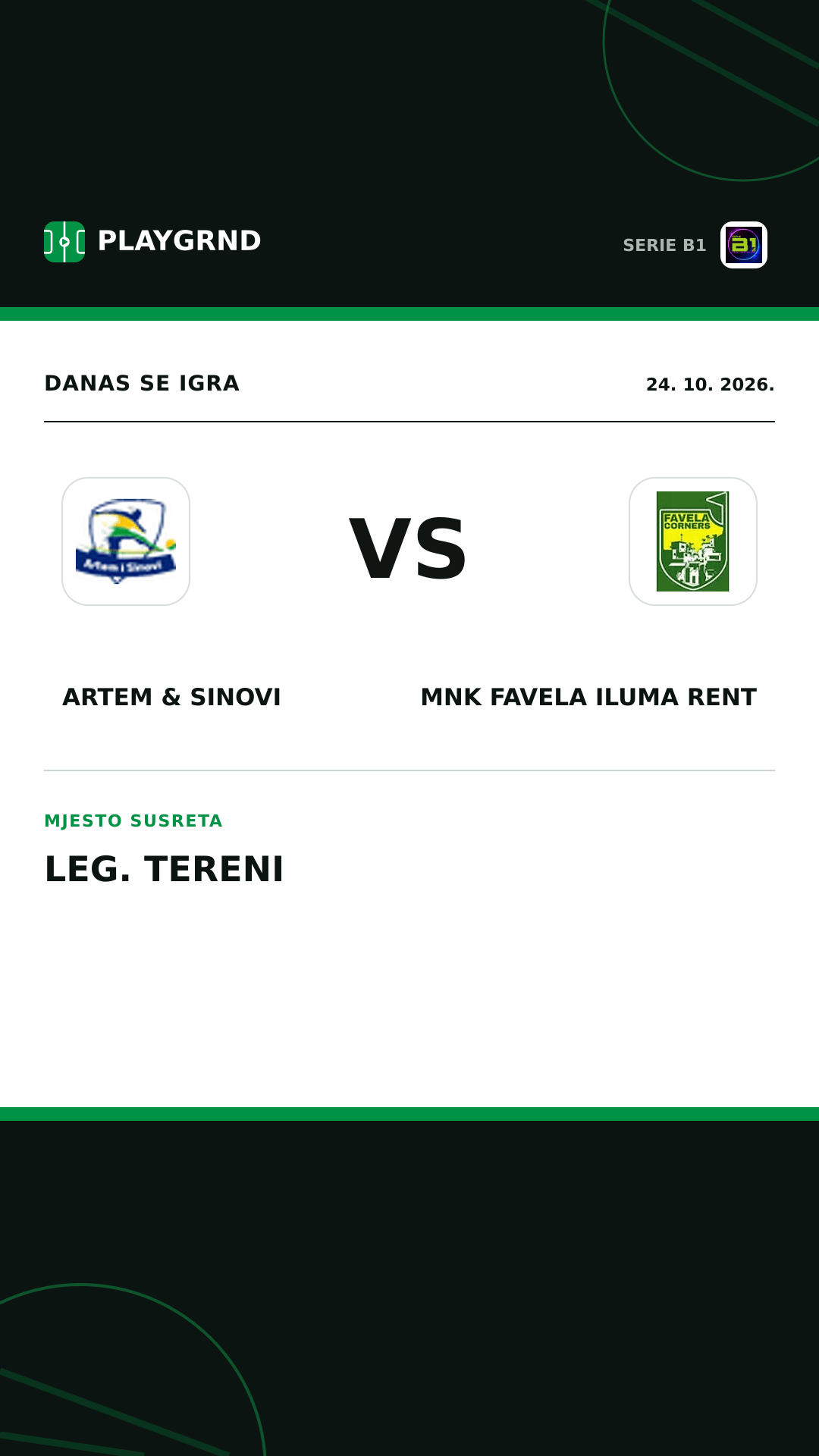 Instagram slika: Artem & Sinovi vs MNK Favela Iluma Rent