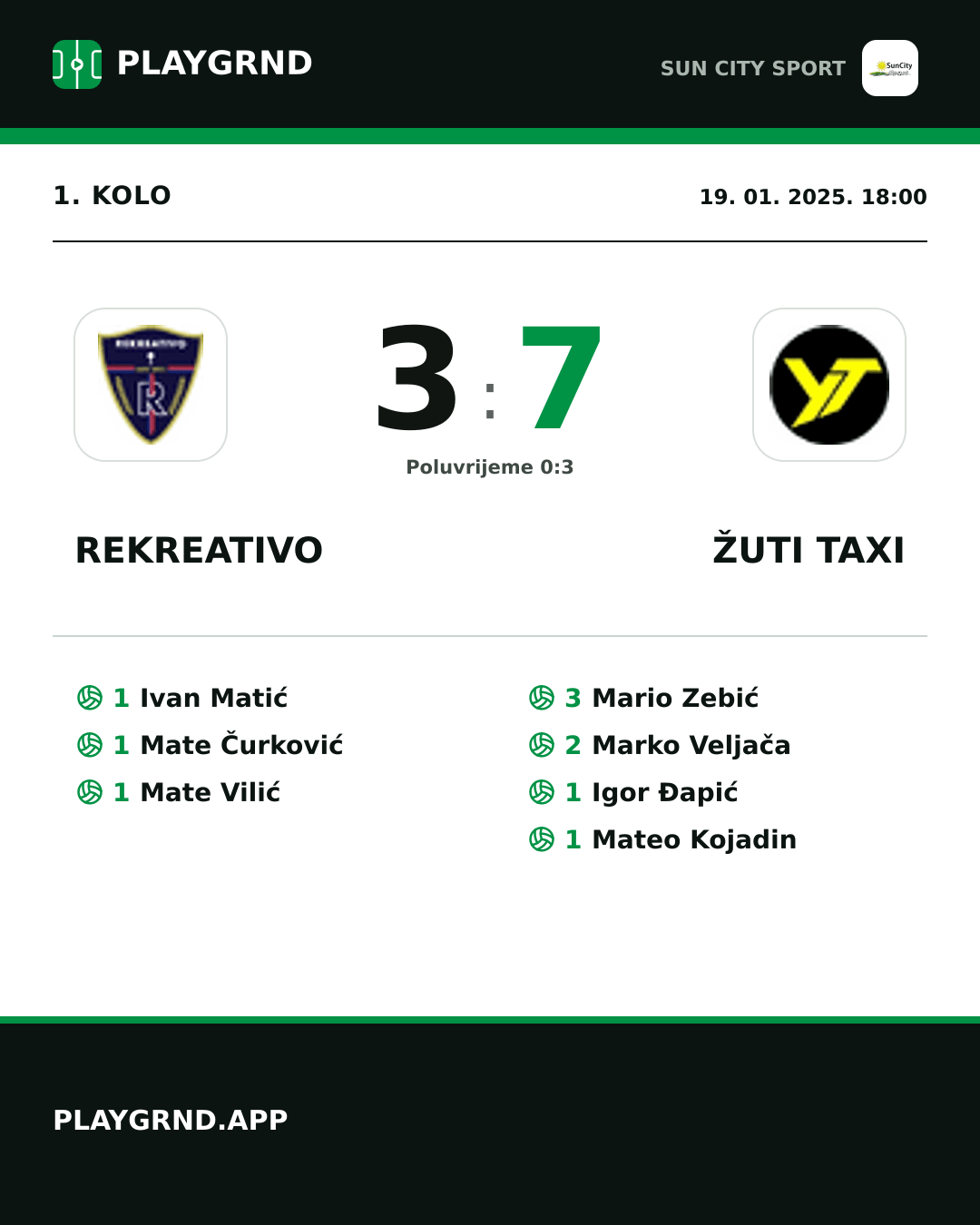 Instagram slika: Rekreativo 3:7 Žuti Taxi