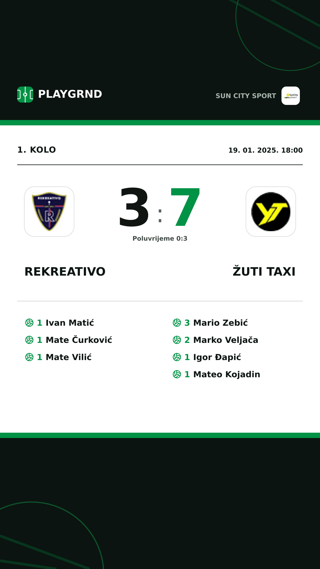 Instagram slika: Rekreativo 3:7 Žuti Taxi