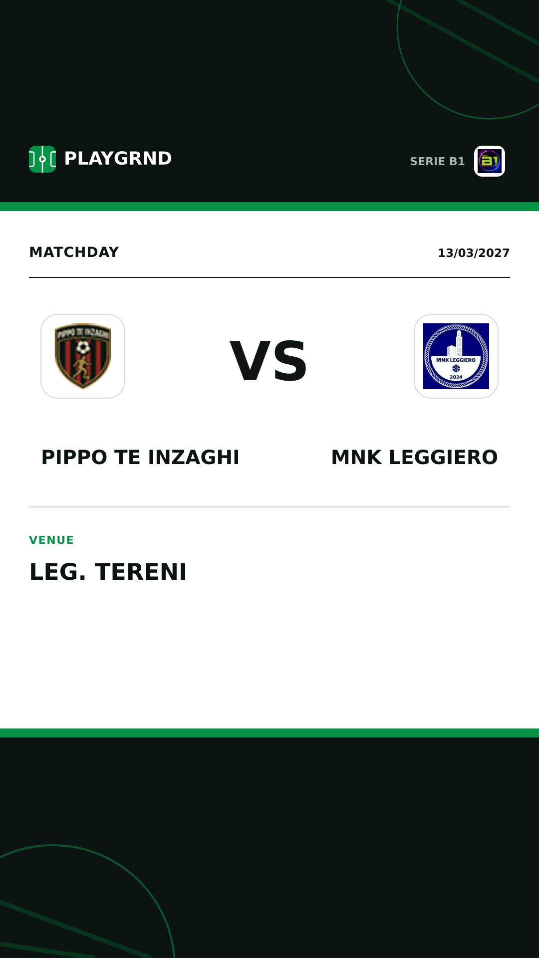 Instagram artwork: Pippo TE Inzaghi vs MNK Leggiero