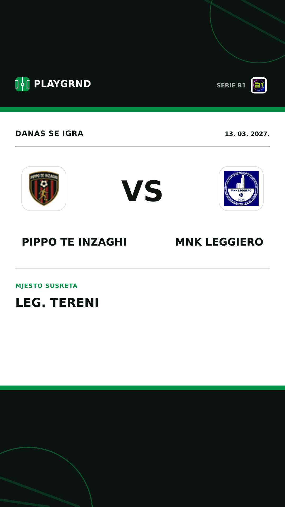 Instagram slika: Pippo TE Inzaghi vs MNK Leggiero