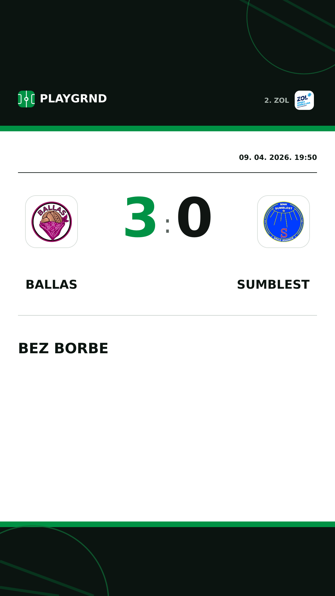 Instagram slika: Ballas 3:0 Sumblest