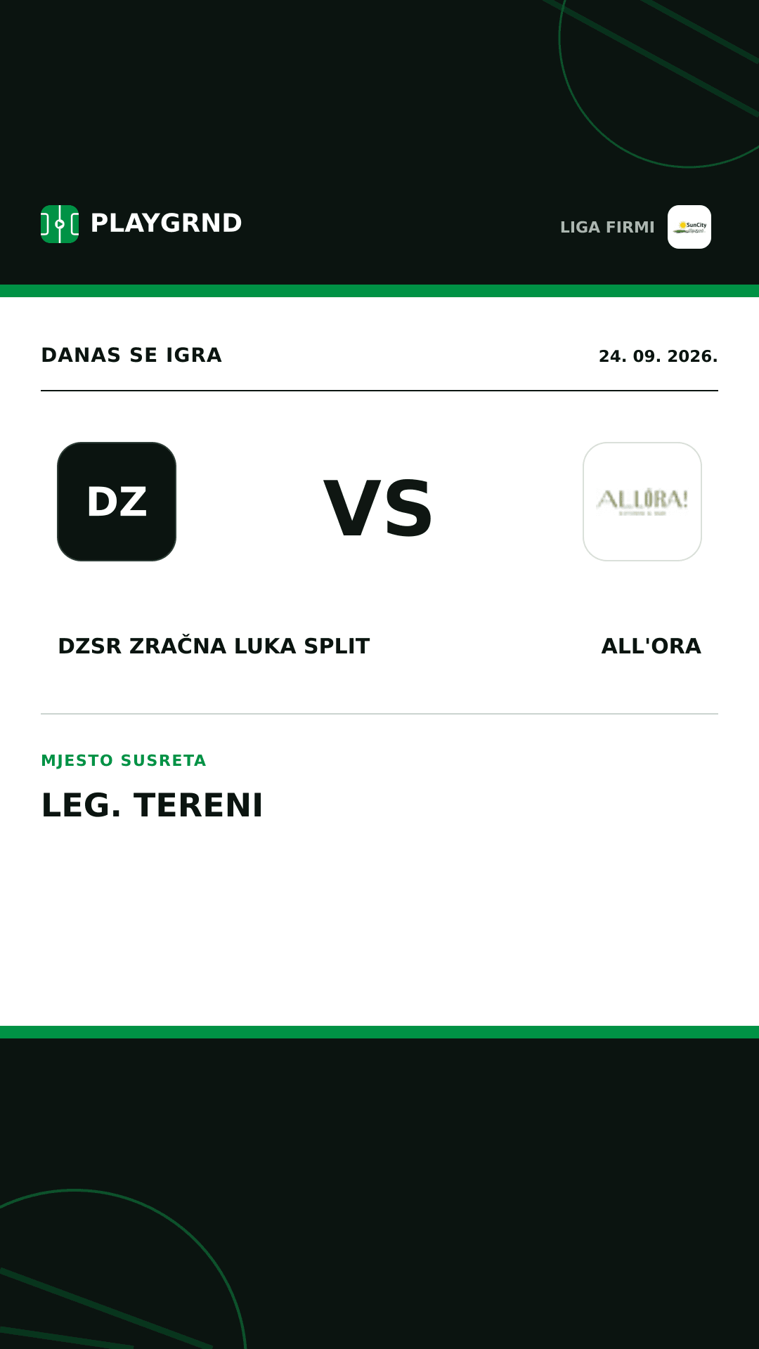 Instagram slika: DZSR Zračna Luka Split vs All'Ora