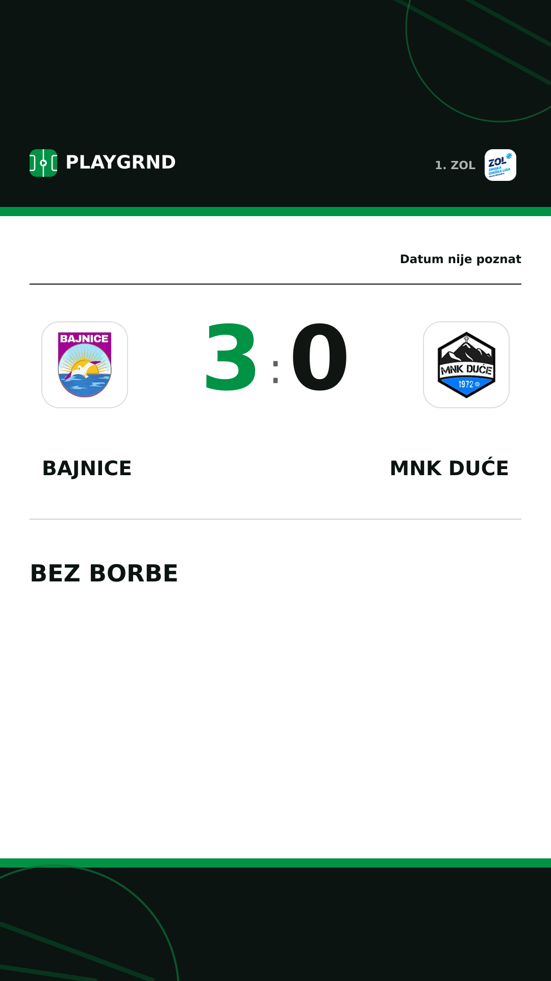 Instagram slika: Bajnice 3:0 MNK Duće