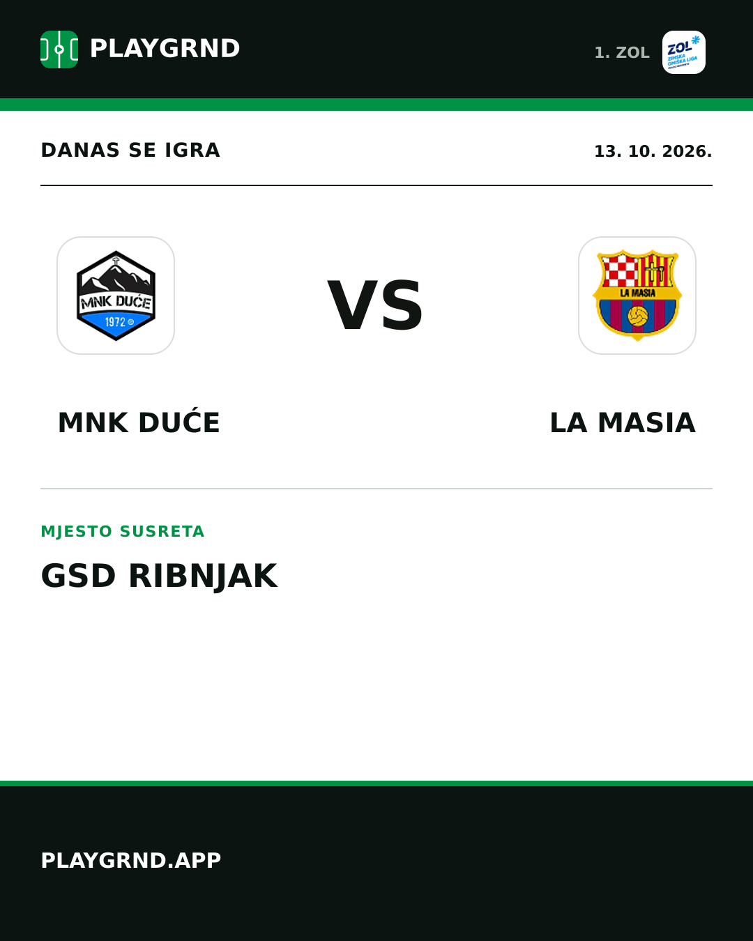 Instagram slika: MNK Duće vs La Masia