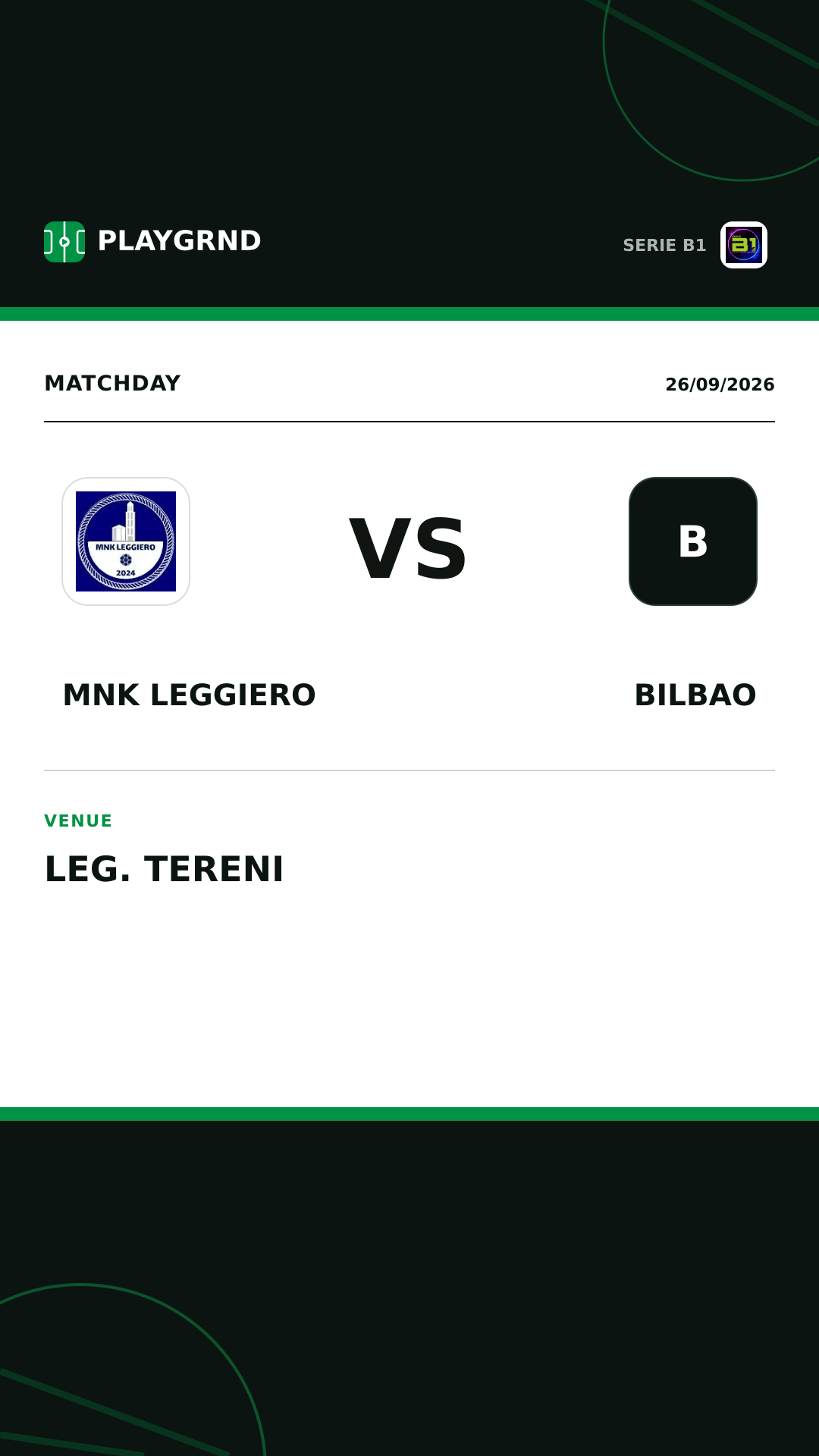 Instagram artwork: MNK Leggiero vs Bilbao
