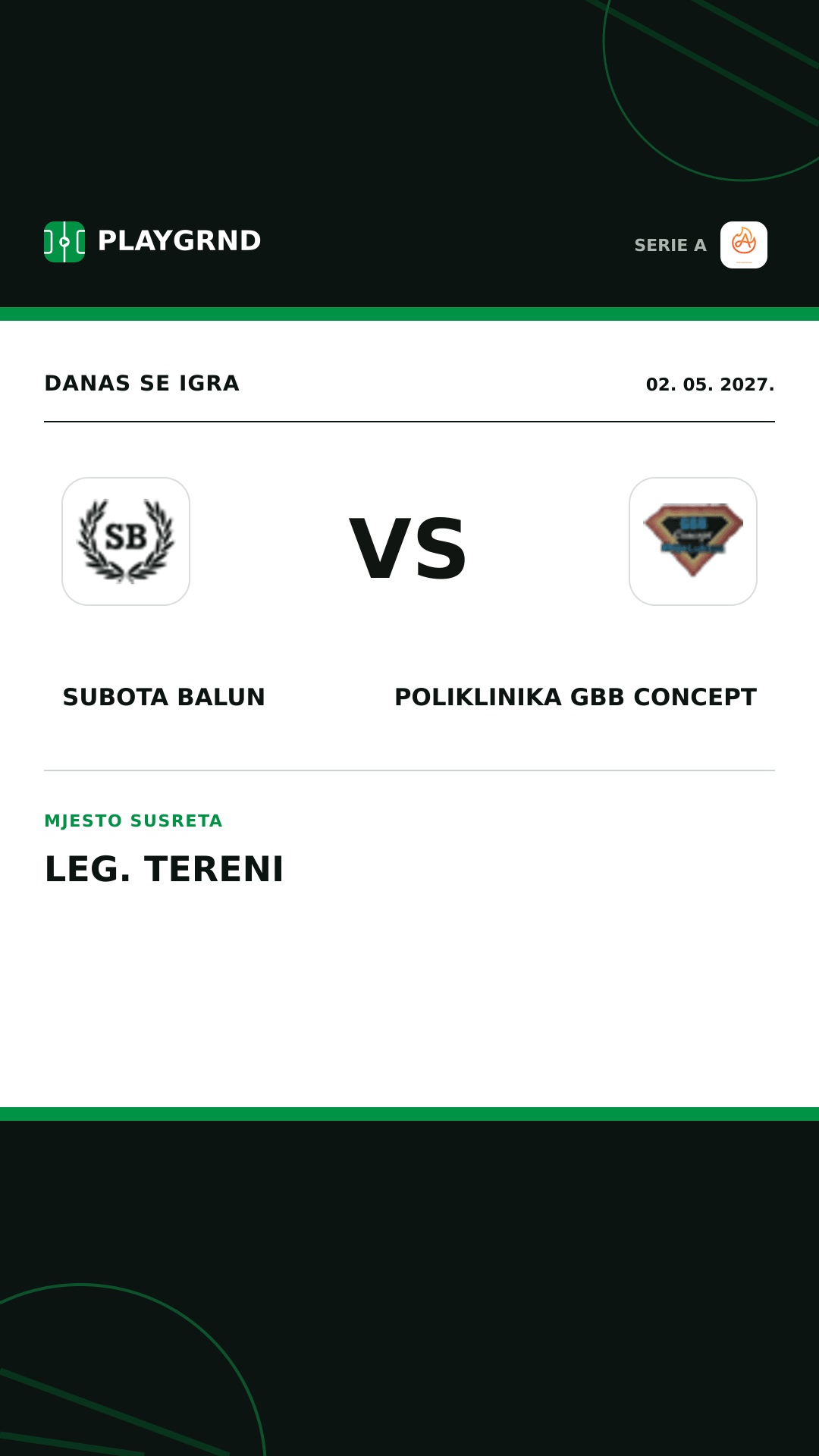 Instagram slika: Subota Balun vs Poliklinika Gbb Concept