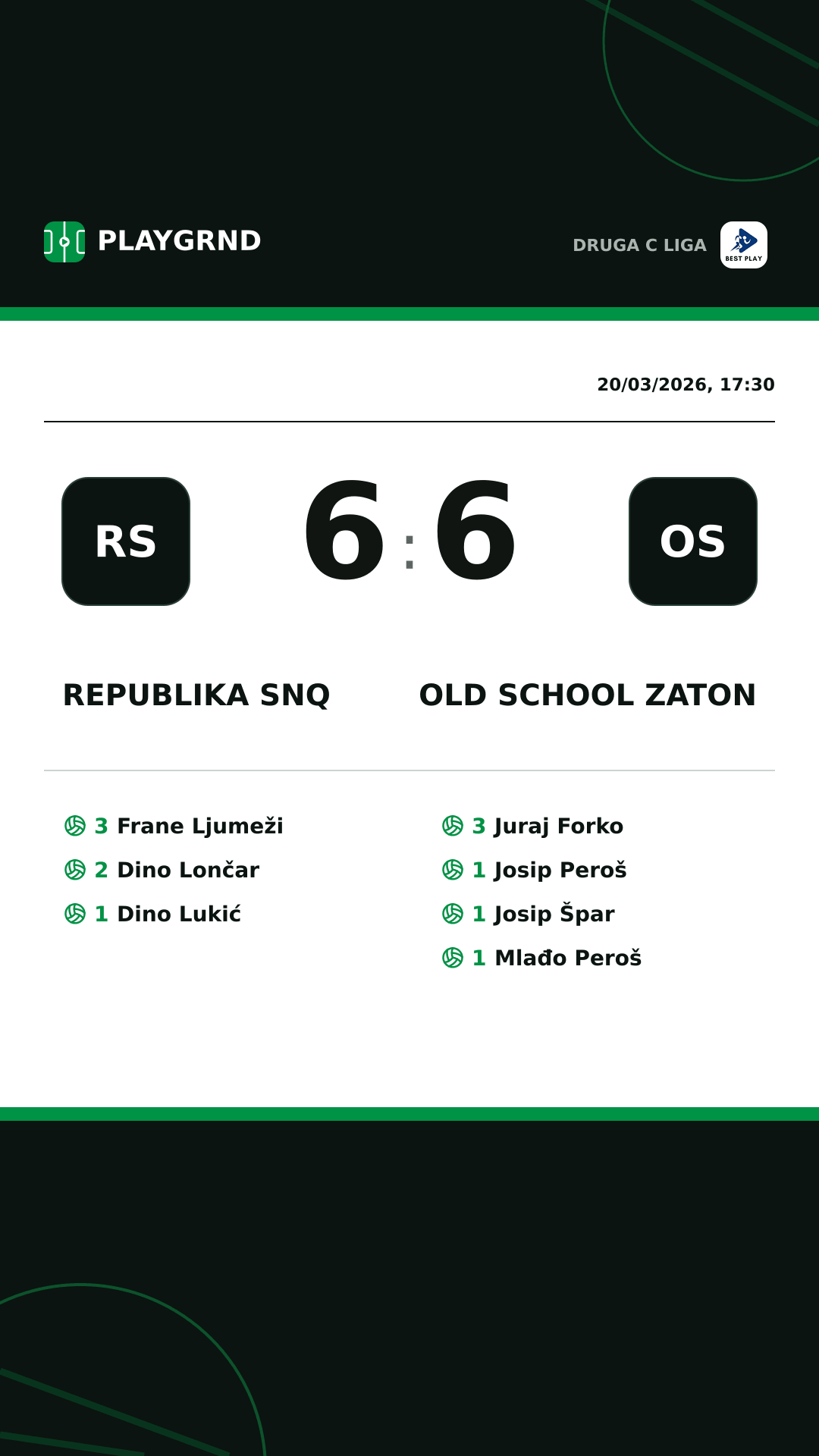 Instagram artwork: Republika SNQ 6:6 Old School Zaton