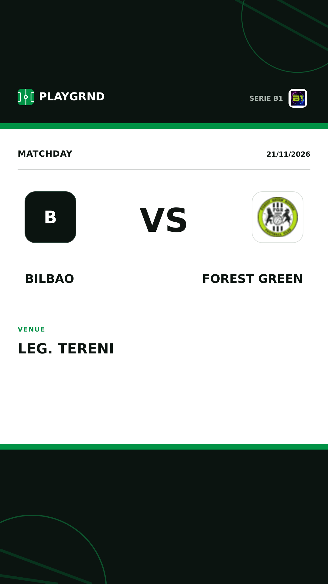 Instagram artwork: Bilbao vs Forest Green