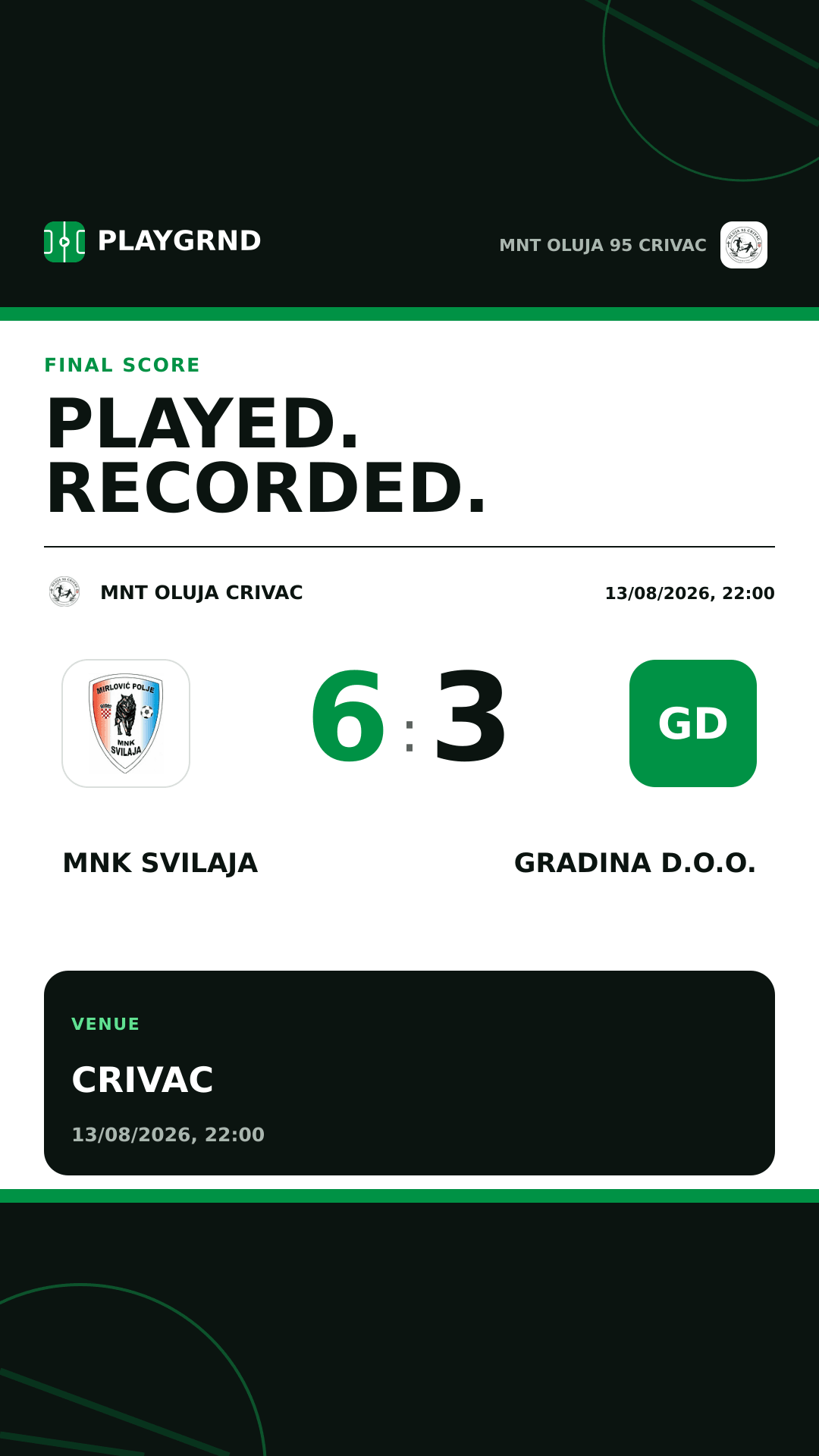 Instagram artwork: MNK Svilaja 6:3 Gradina d.o.o.