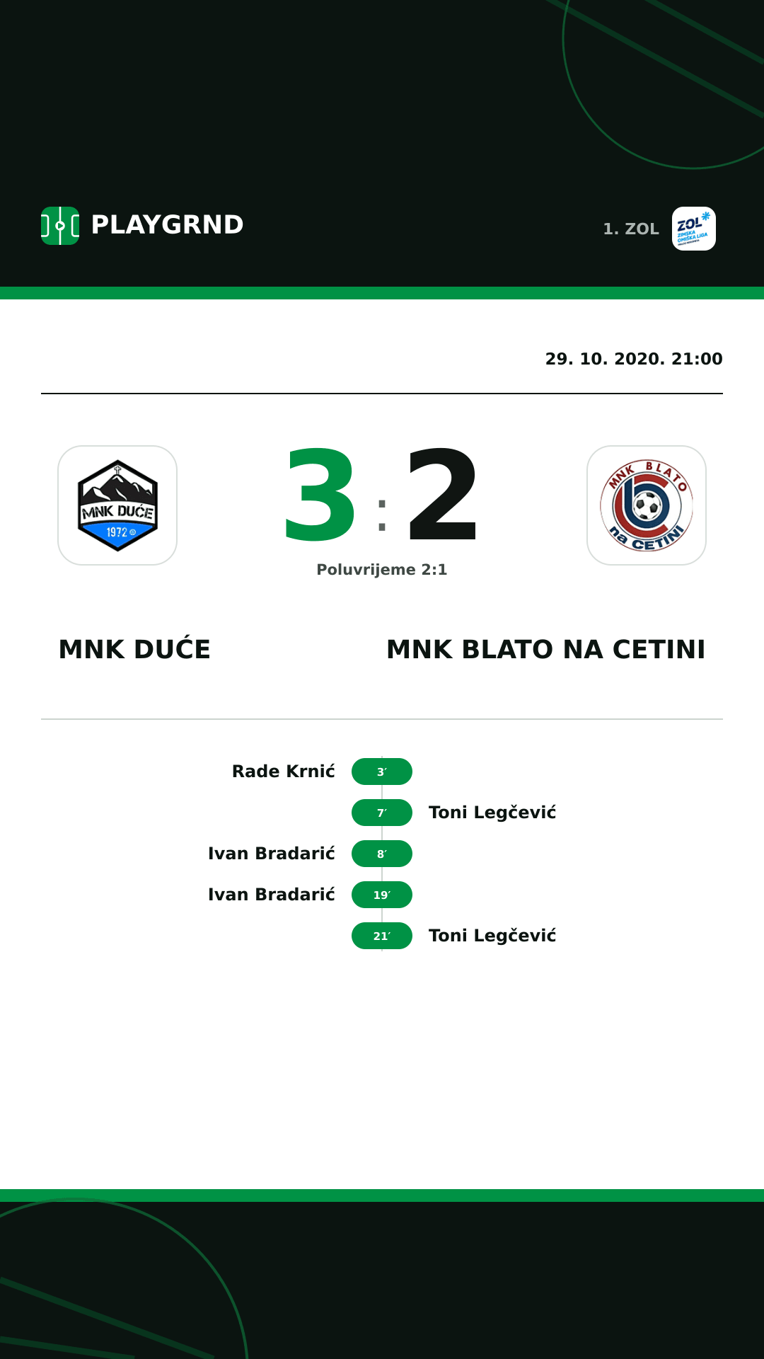 Instagram slika: MNK Duće 3:2 MNK Blato na Cetini