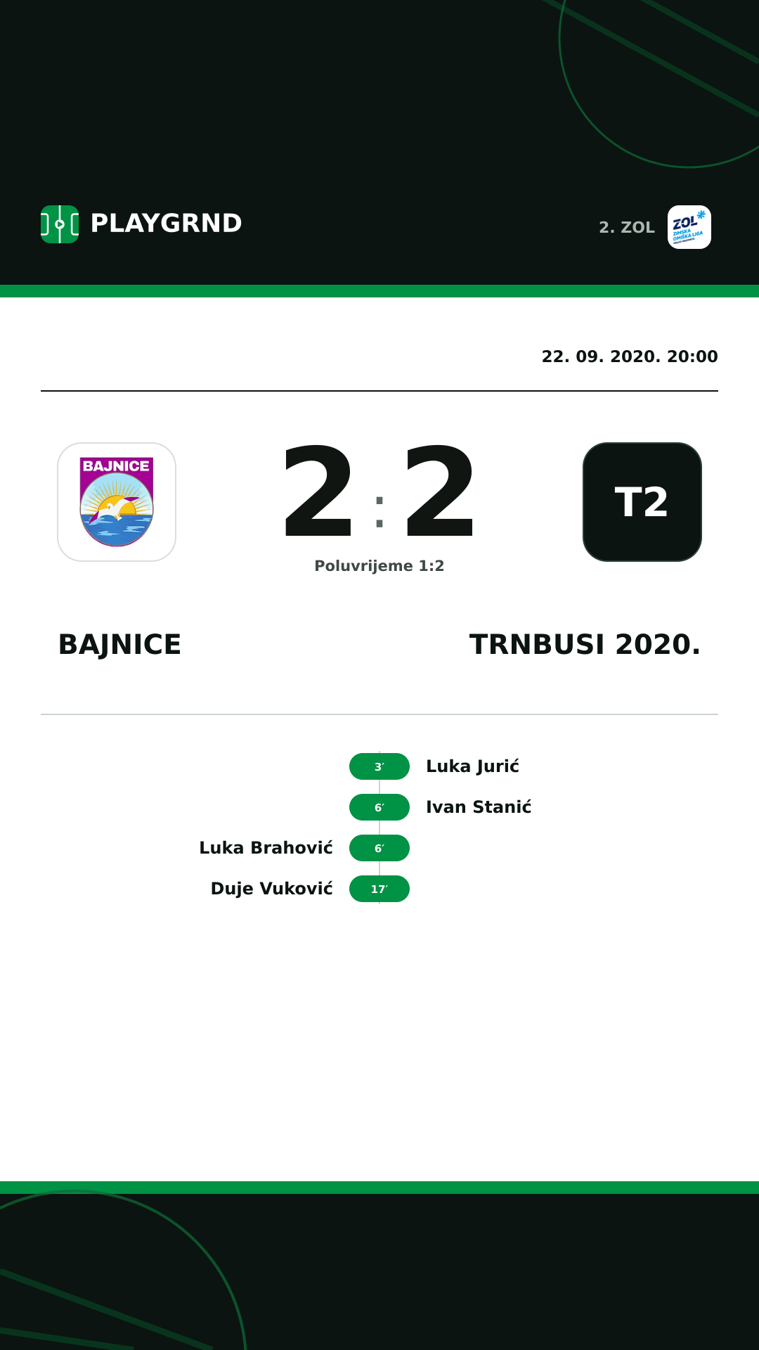 Instagram slika: Bajnice 2:2 Trnbusi 2020.