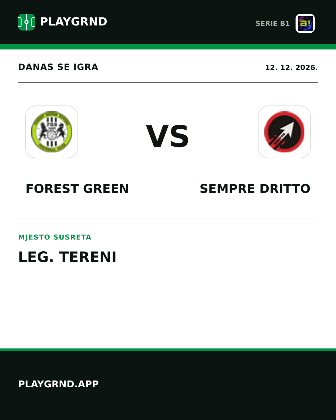Instagram slika: Forest Green vs Sempre Dritto