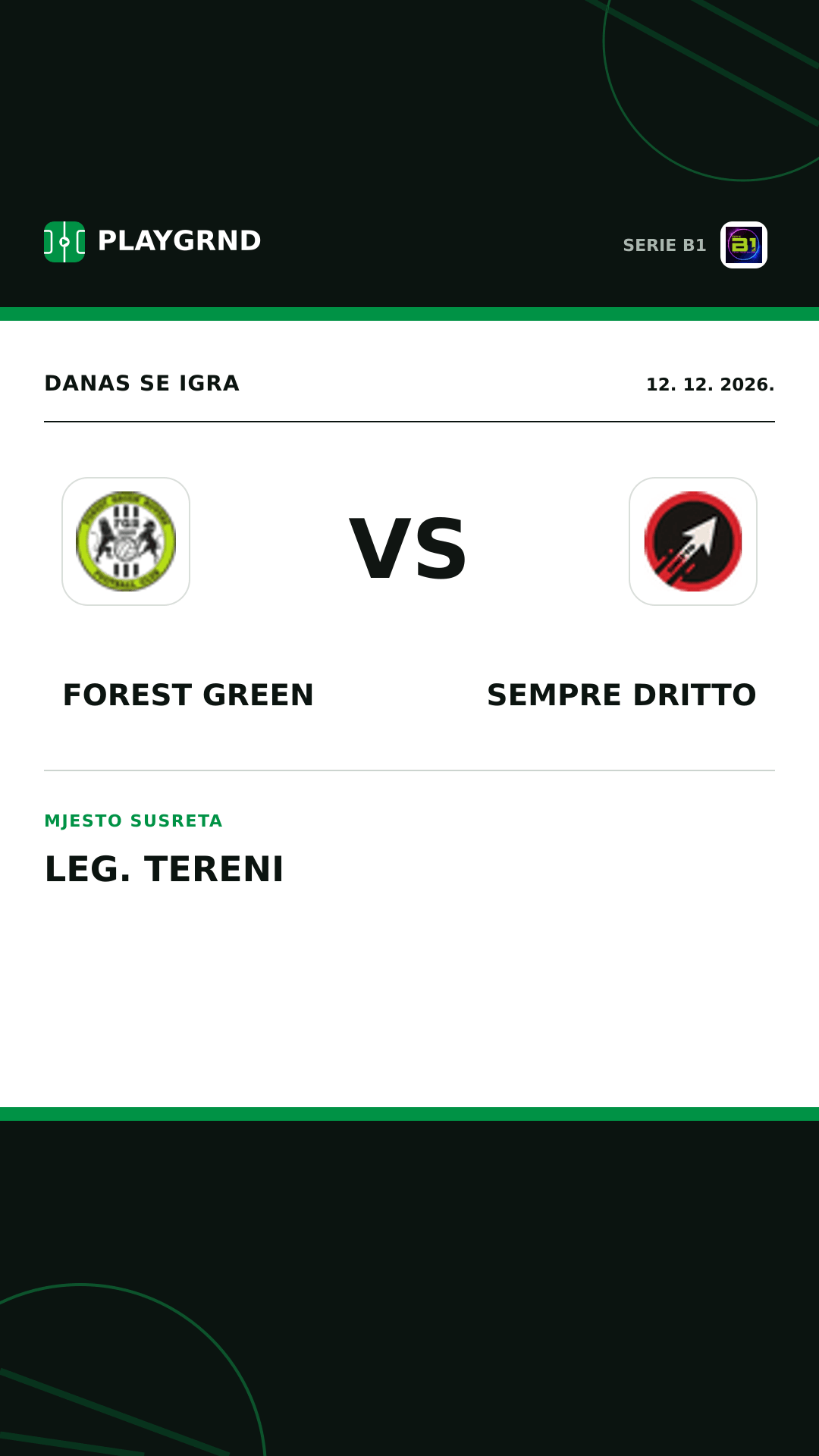 Instagram slika: Forest Green vs Sempre Dritto