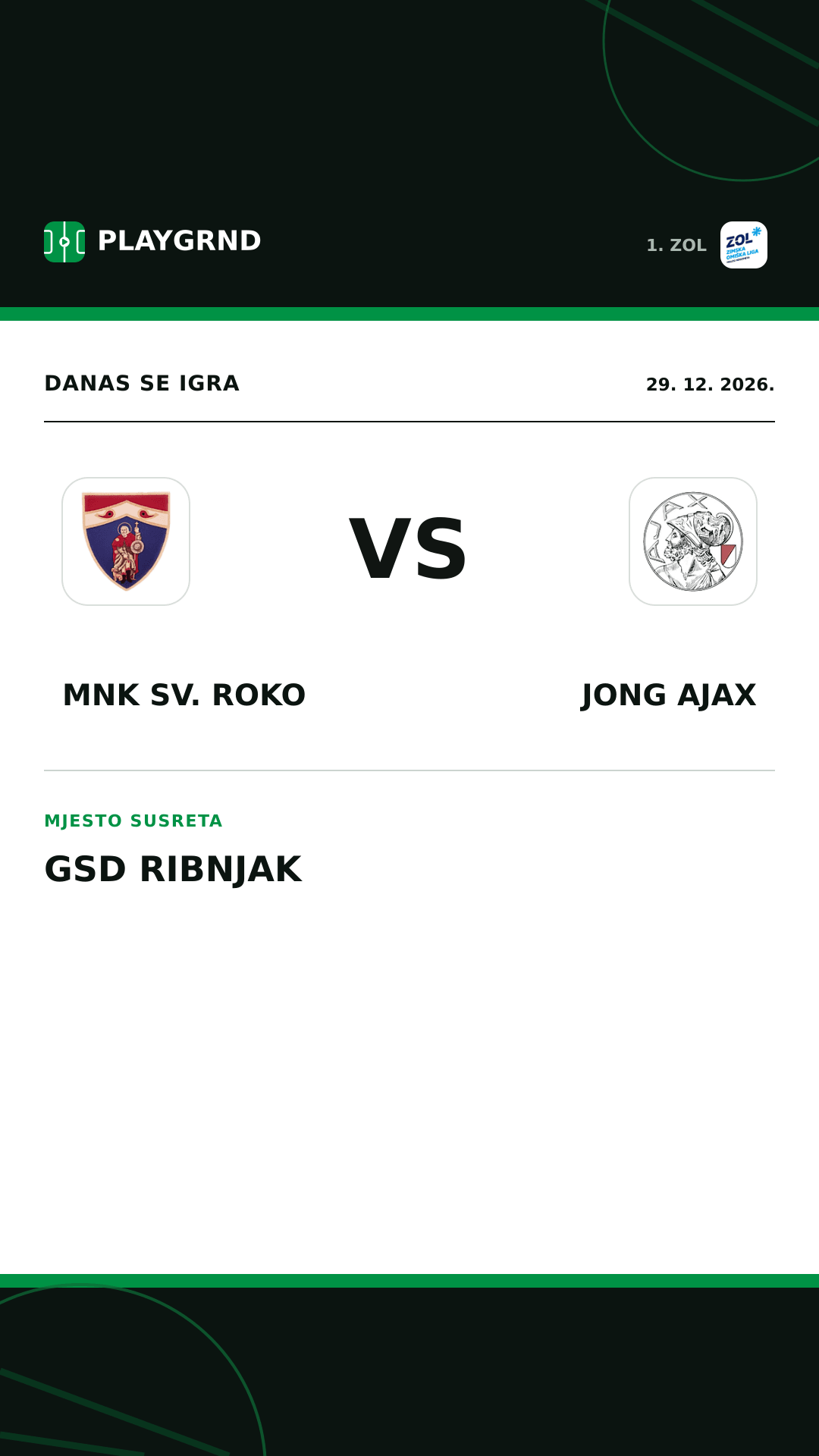 Instagram slika: MNK Sv. Roko vs Jong Ajax