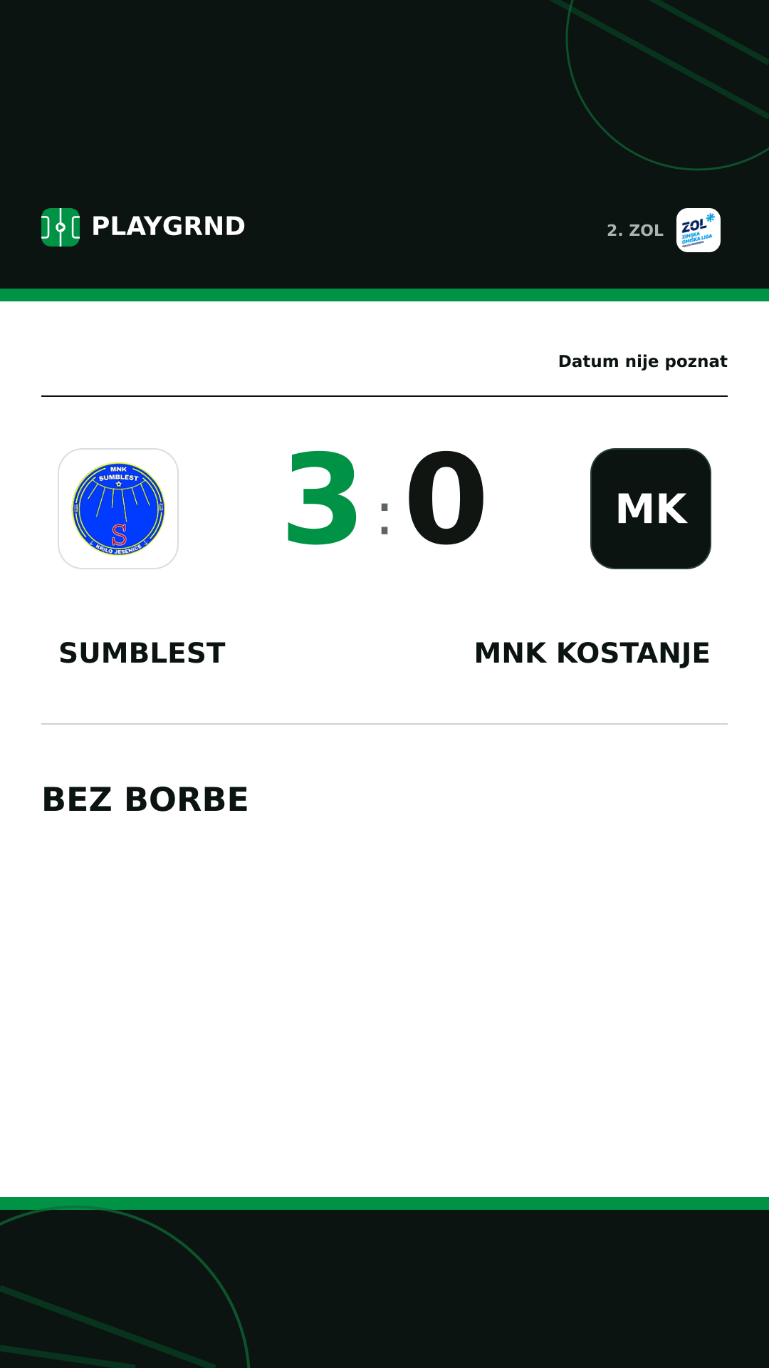 Instagram slika: Sumblest 3:0 MNK Kostanje