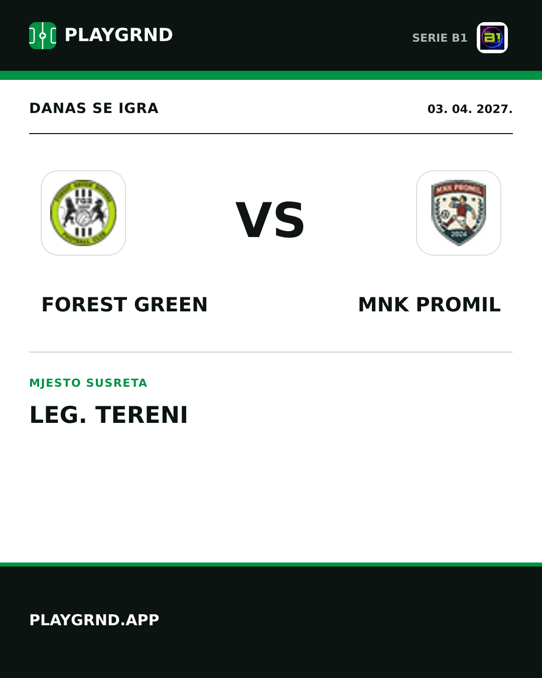 Instagram slika: Forest Green vs Mnk Promil