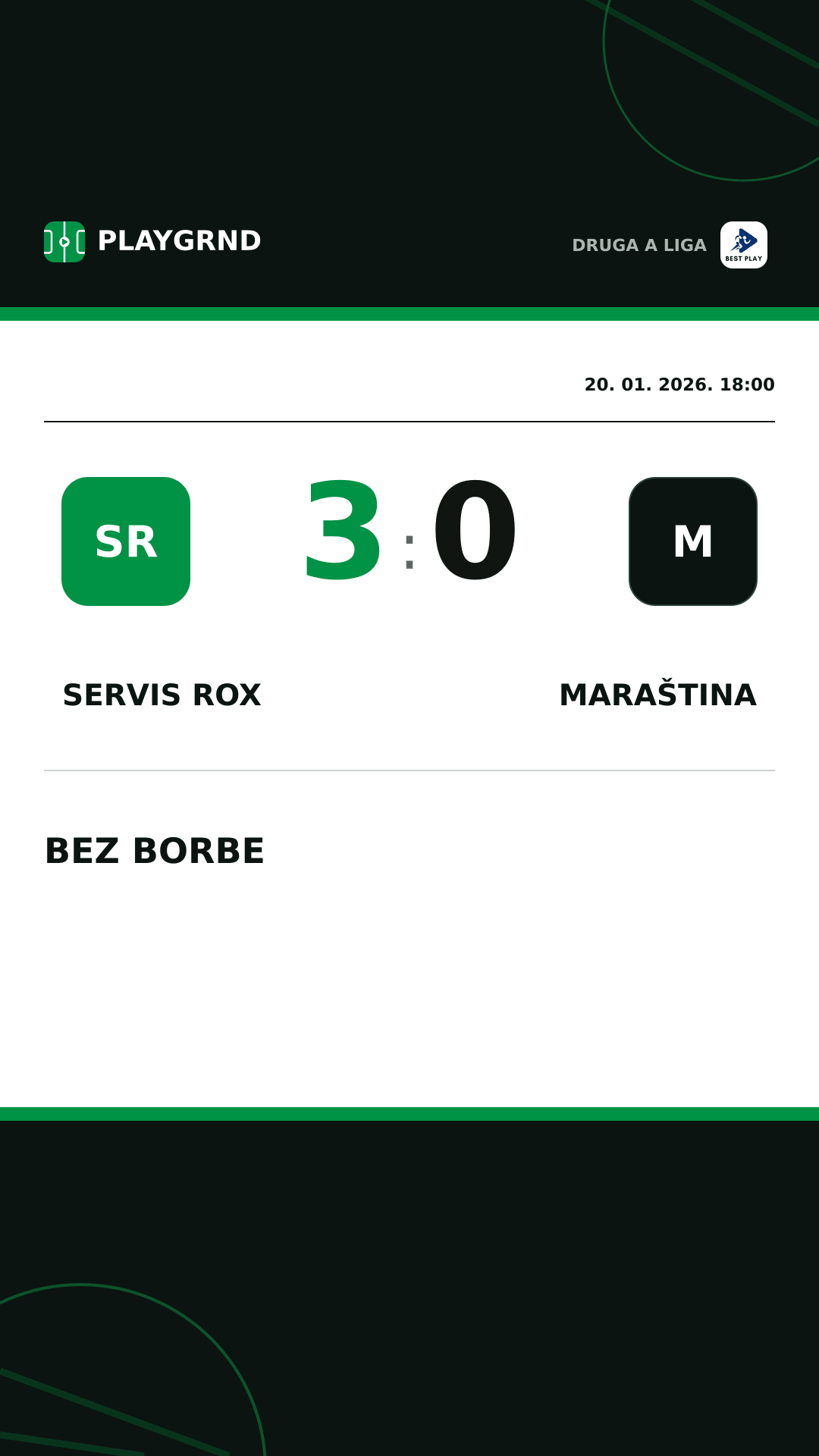 Instagram slika: Servis Rox 3:0 Maraština