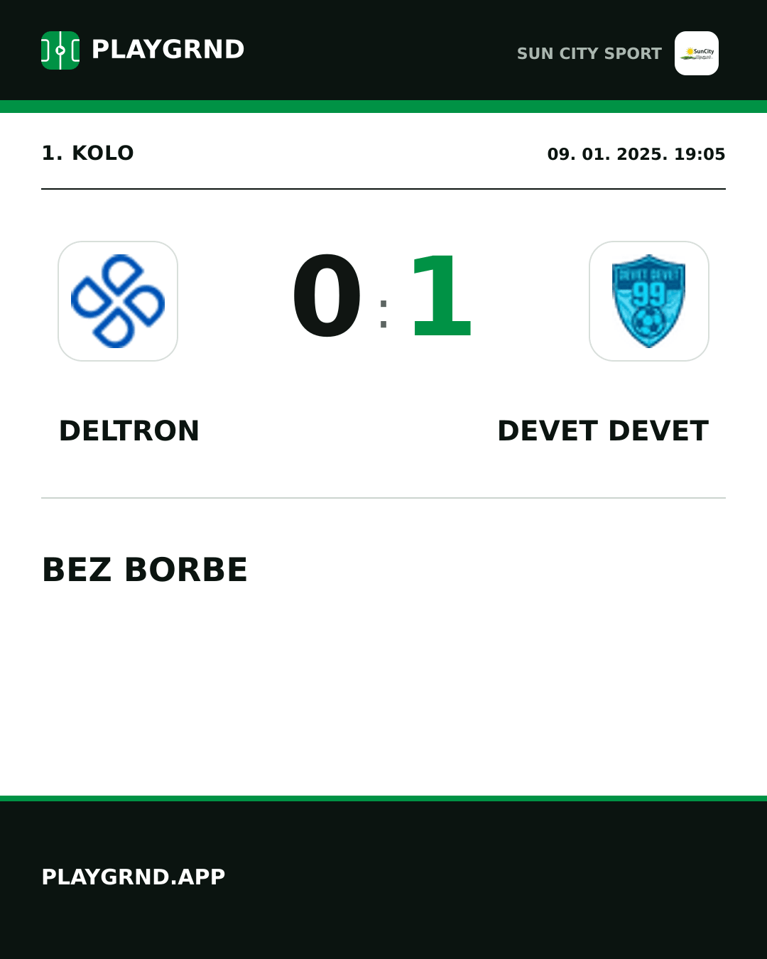 Instagram slika: Deltron 0:1 Devet Devet
