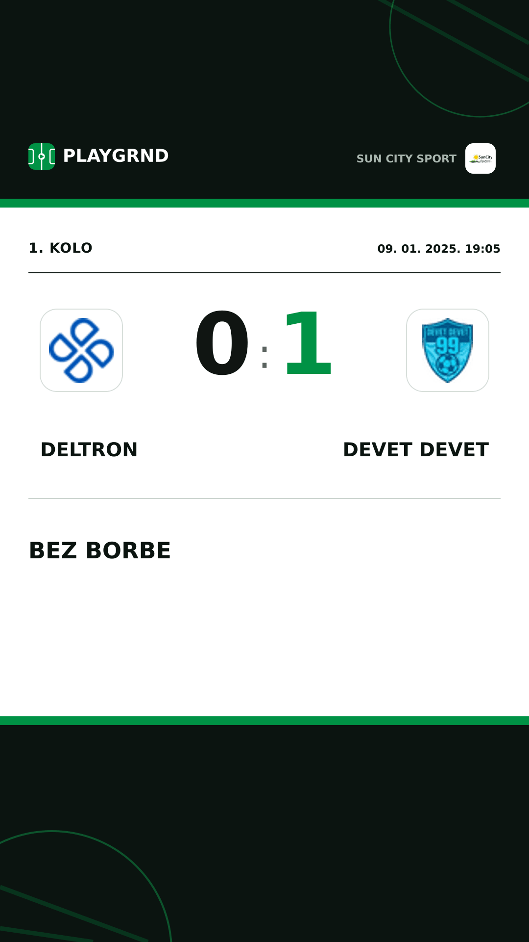 Instagram slika: Deltron 0:1 Devet Devet