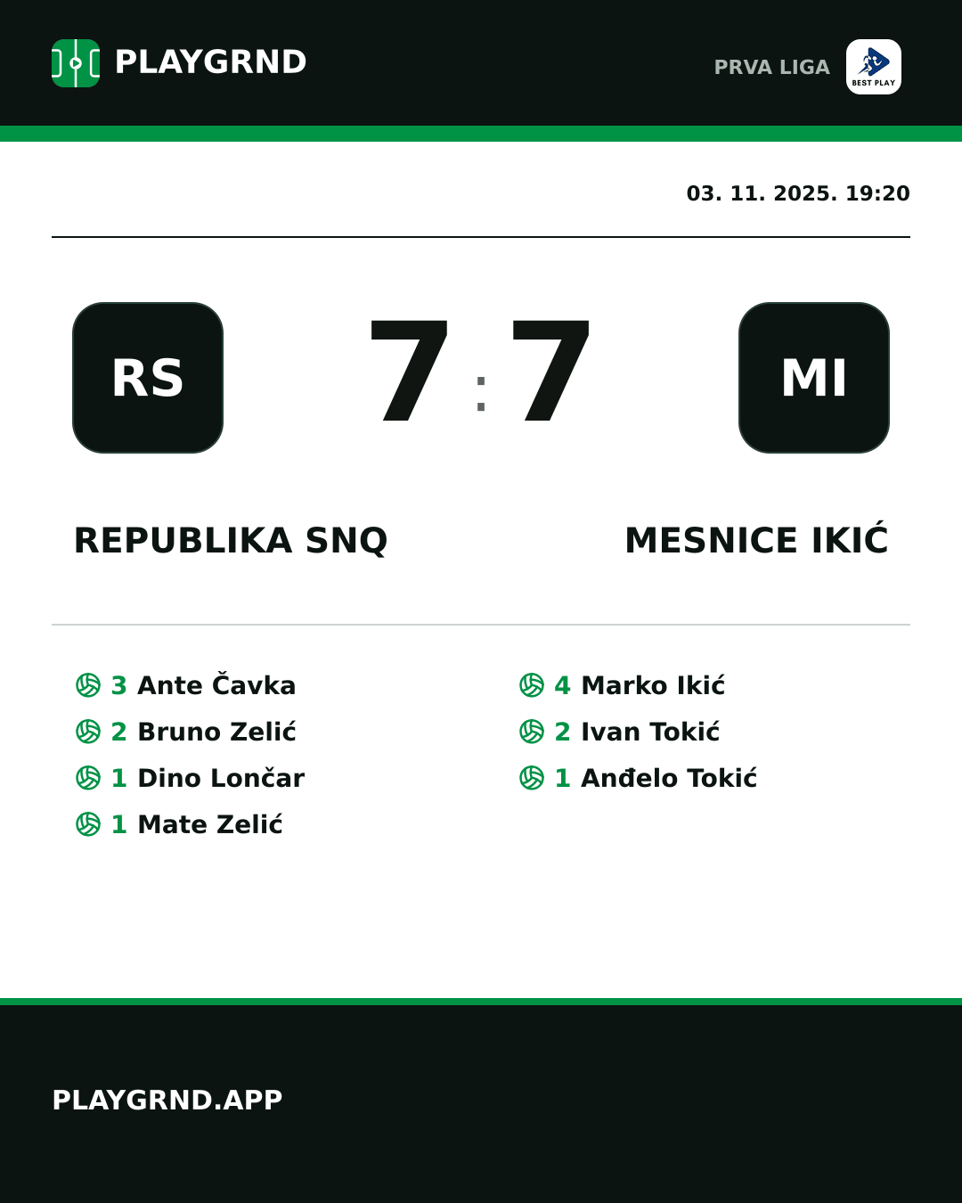 Instagram slika: Republika SNQ 7:7 Mesnice Ikić