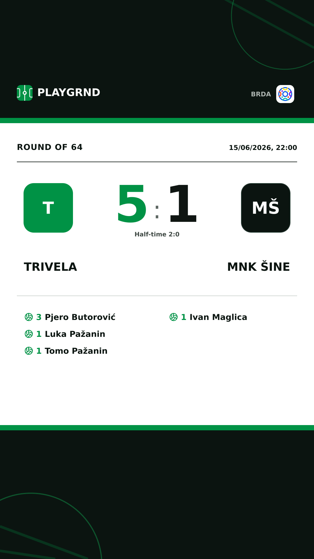 Instagram artwork: Trivela 5:1 MNK Šine