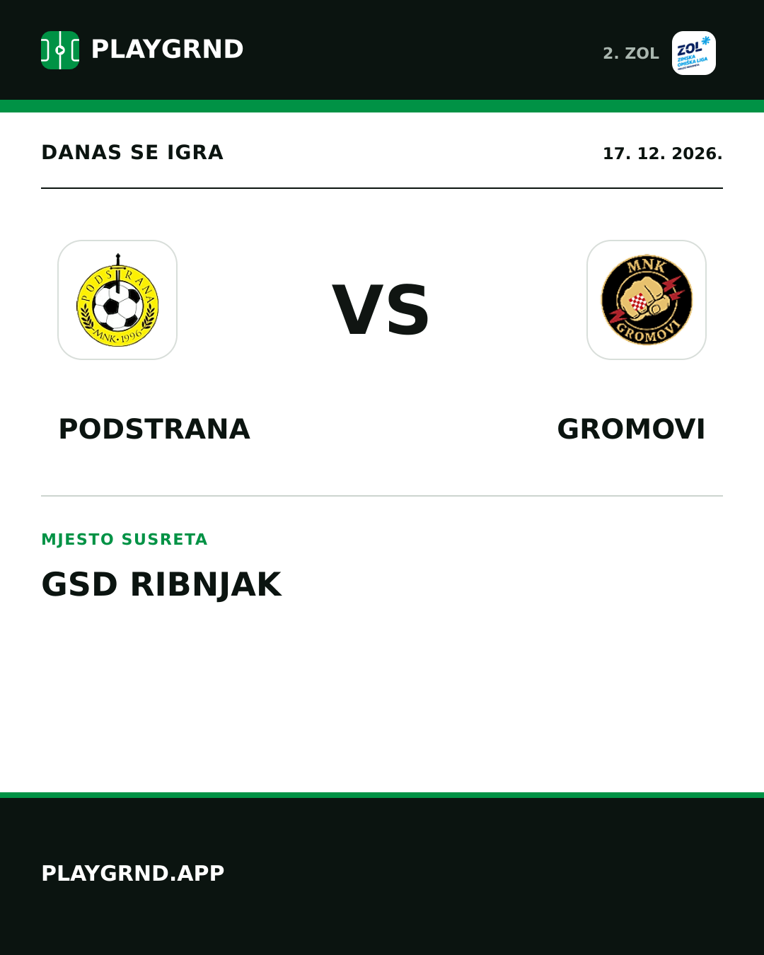 Instagram slika: Podstrana vs Gromovi