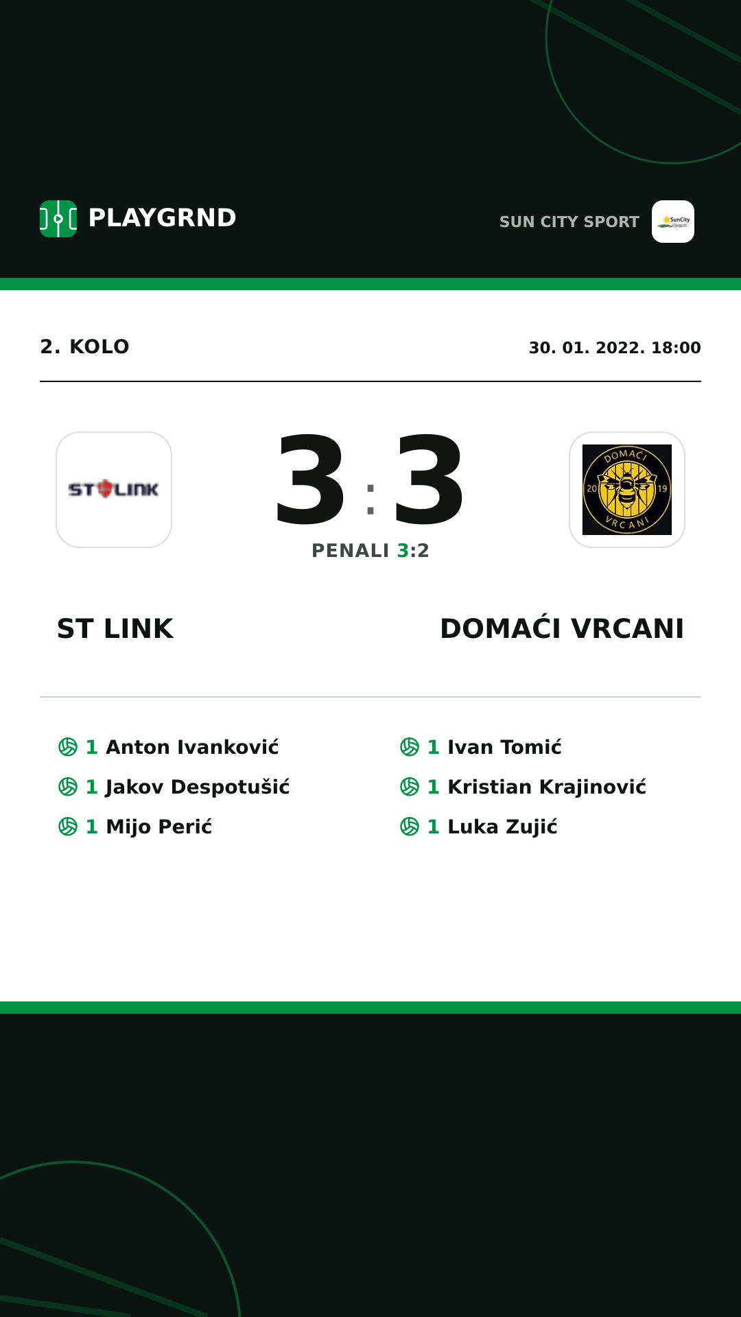 Instagram slika: ST Link 3:3 Domaći Vrcani