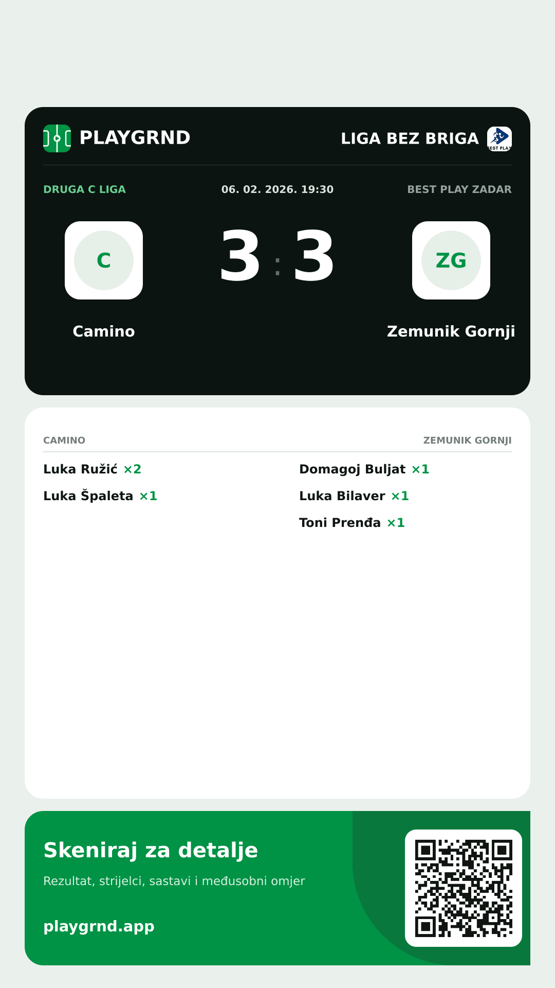Story slika: Camino 3:3 Zemunik Gornji