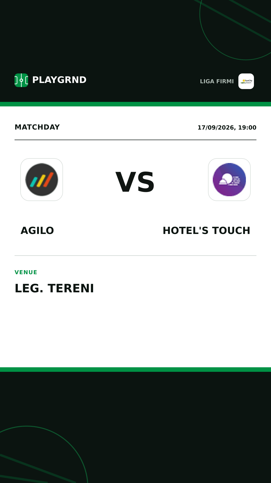 Instagram artwork: Agilo vs Hotel's Touch