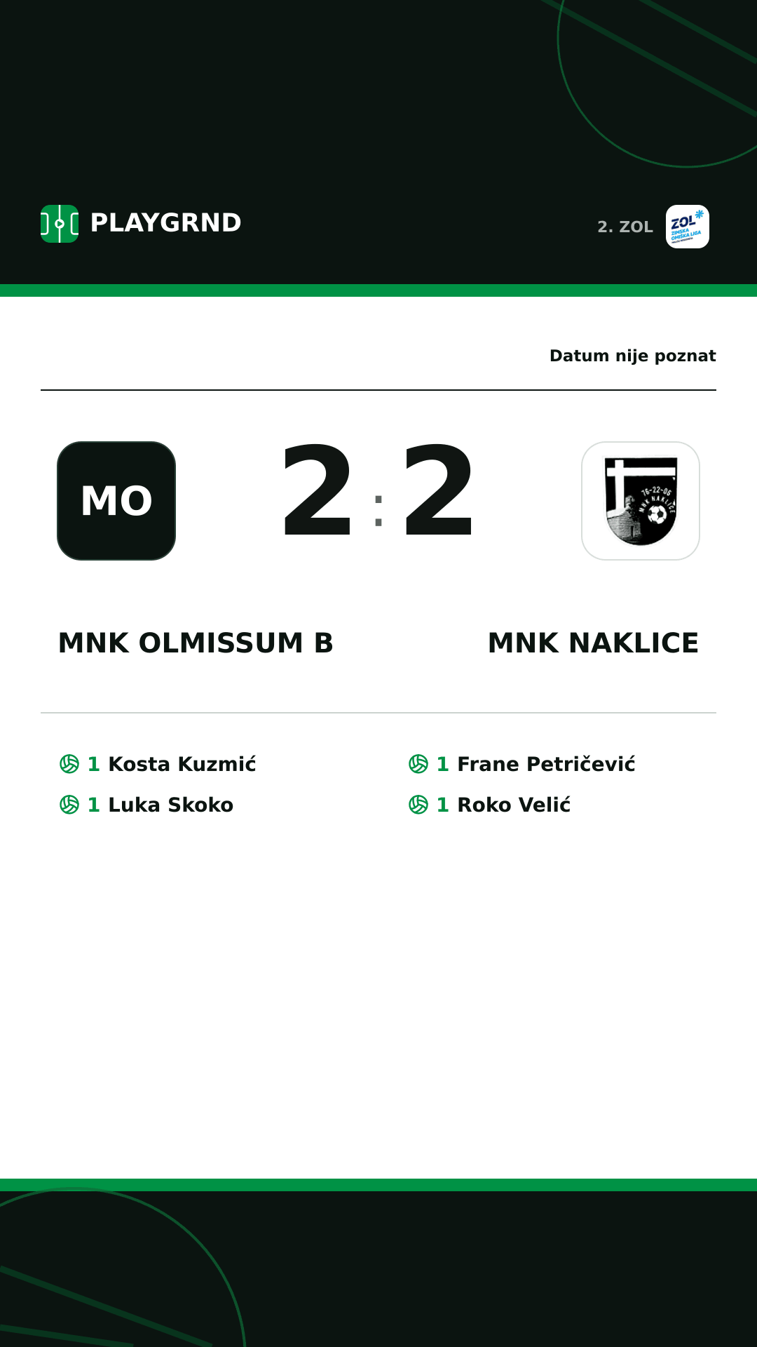 Instagram slika: MNK Olmissum B 2:2 MNK Naklice