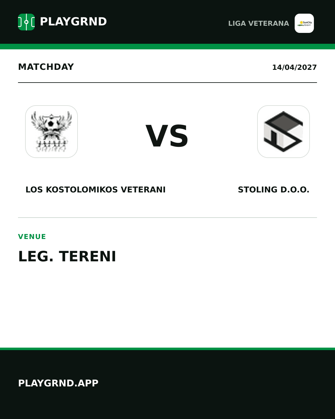 Instagram artwork: Los Kostolomikos Veterani vs Stoling D.O.O.
