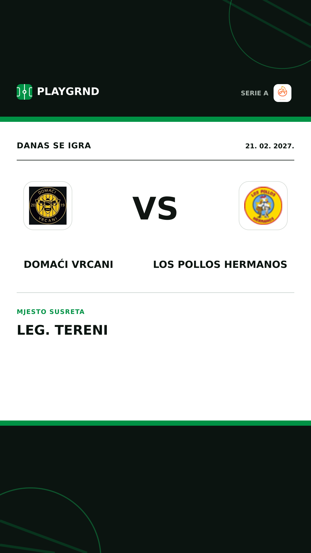 Instagram slika: Domaći Vrcani vs Los Pollos Hermanos