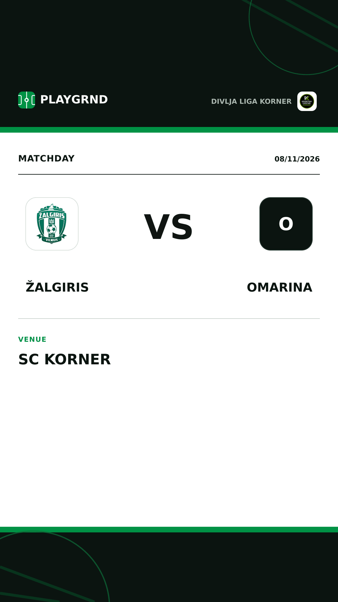 Instagram artwork: Žalgiris vs Omarina
