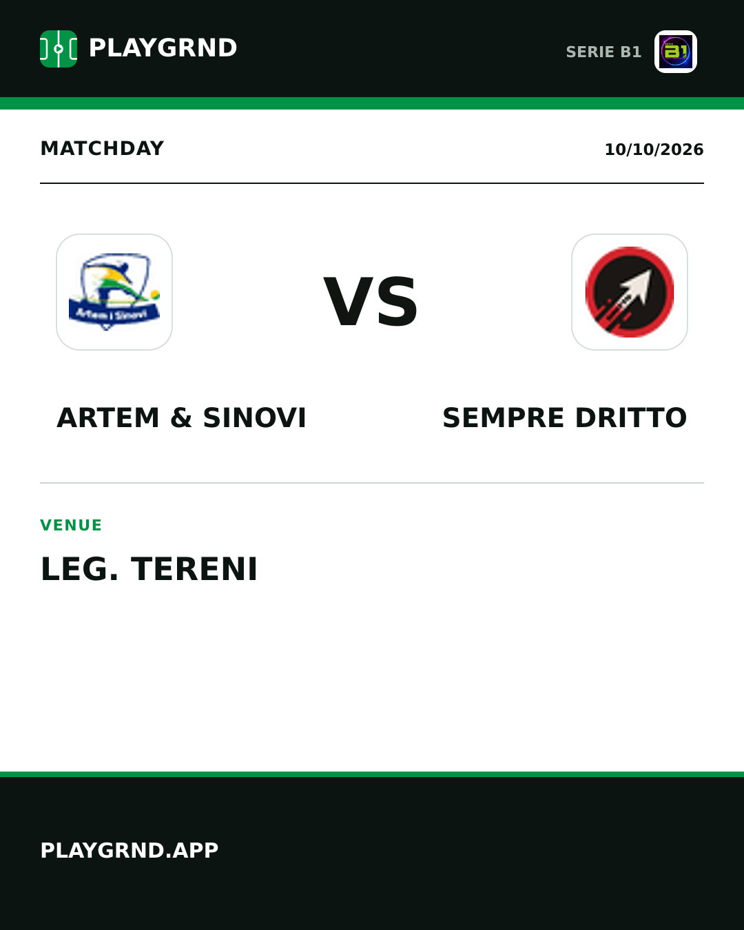 Instagram artwork: Artem & Sinovi vs Sempre Dritto
