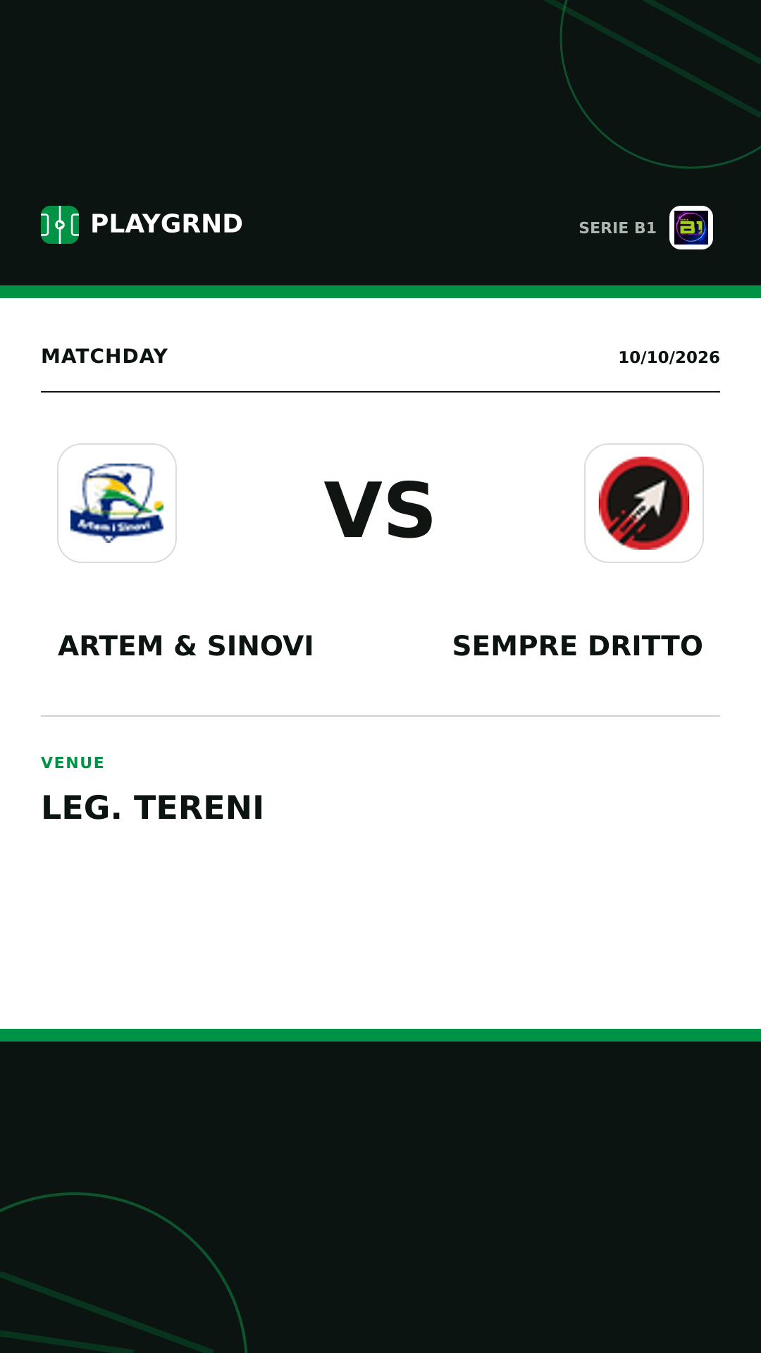 Instagram artwork: Artem & Sinovi vs Sempre Dritto