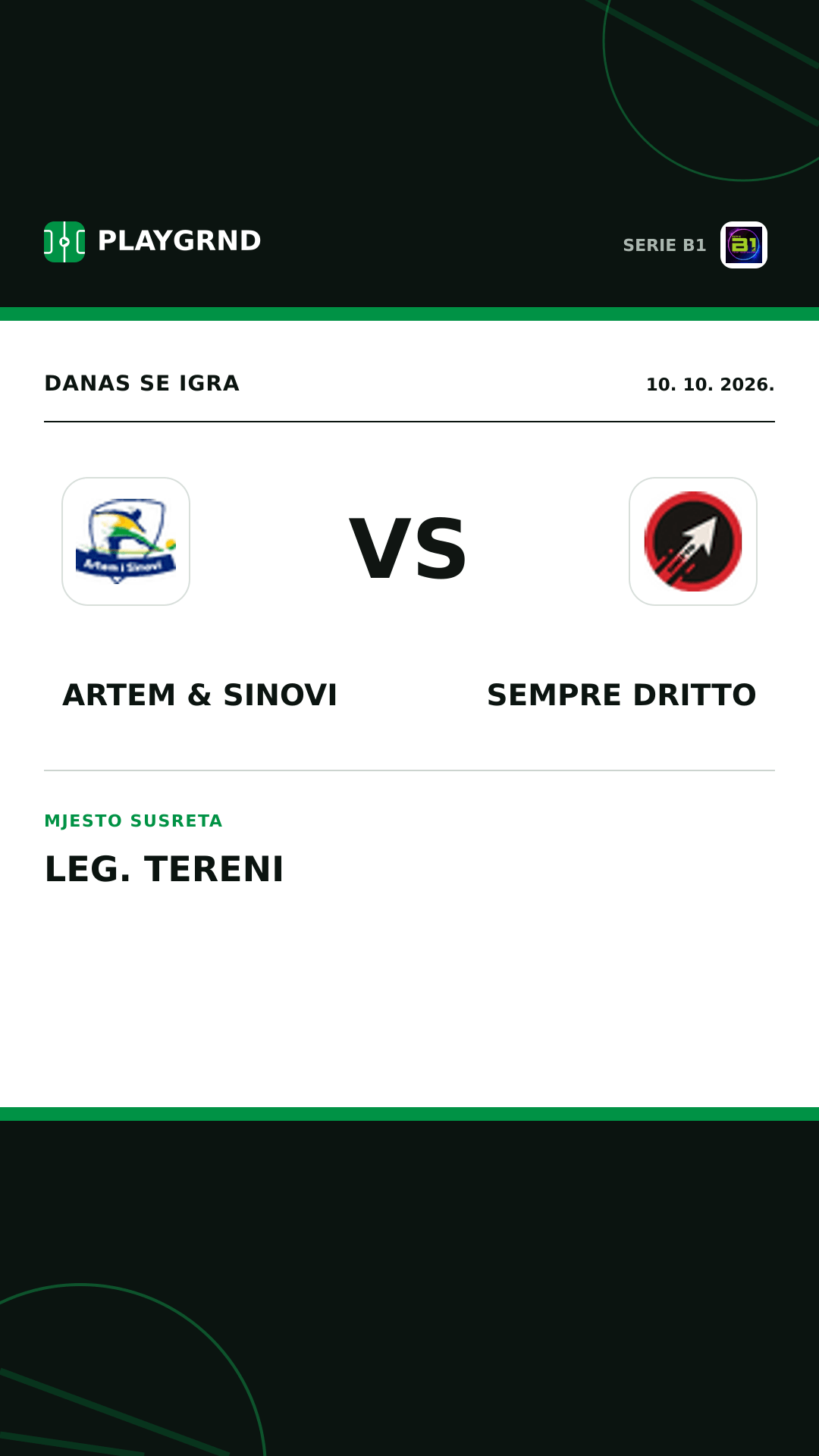 Instagram slika: Artem & Sinovi vs Sempre Dritto